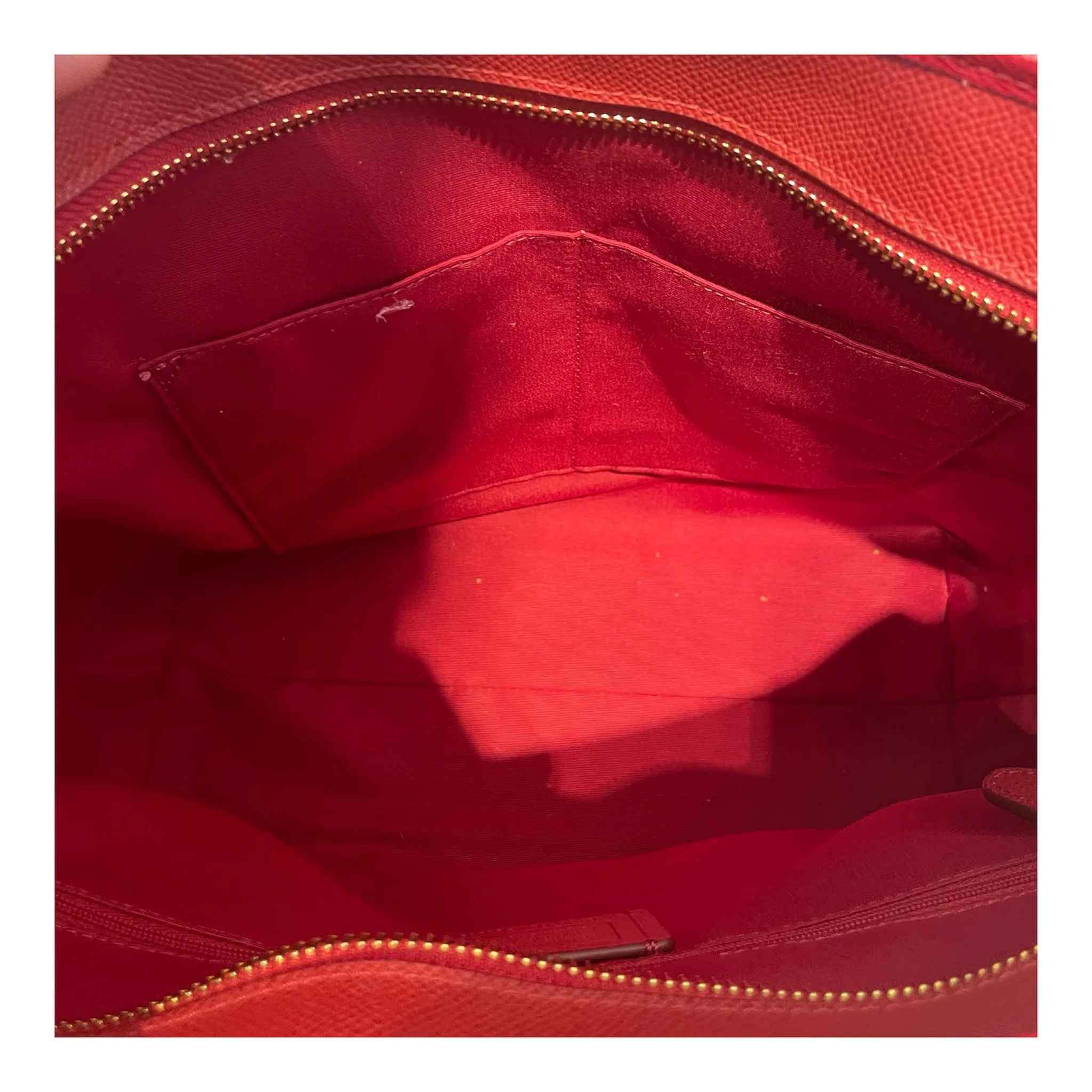 COACH/Tote Bag/Leather/RED/City Zip