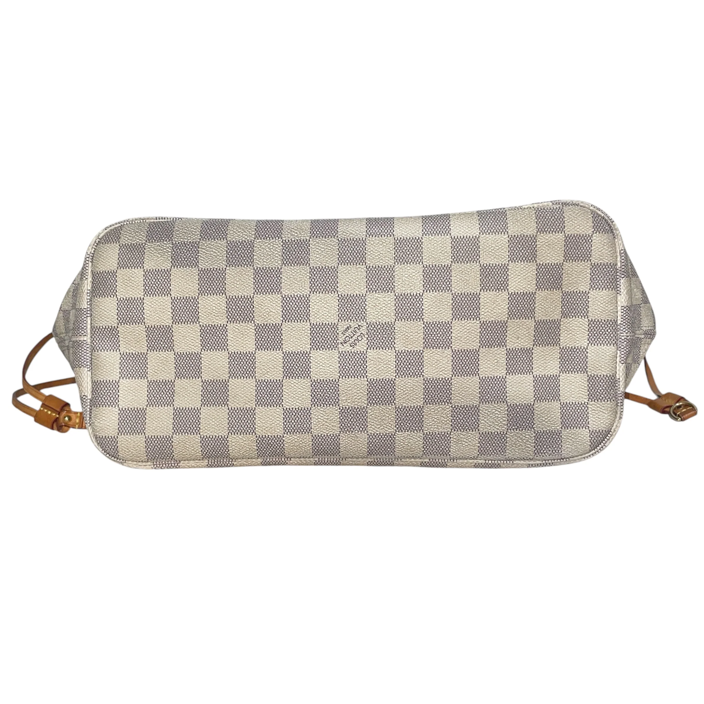 LOUIS VUITTON/Tote Bag/Monogram/Leather/WHT/Damier Azur Neverfull