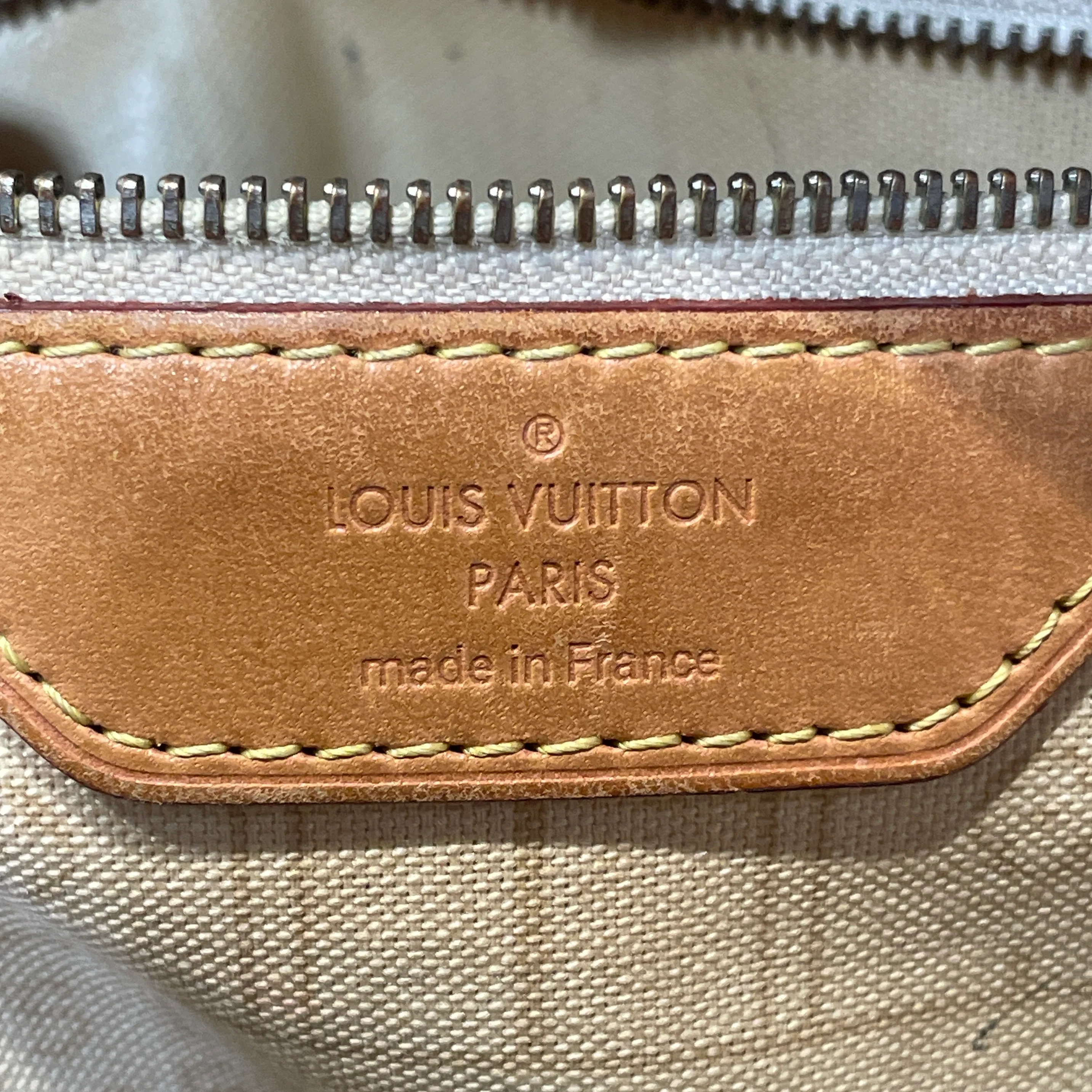 LOUIS VUITTON/Tote Bag/Monogram/Leather/WHT/Damier Azur Neverfull