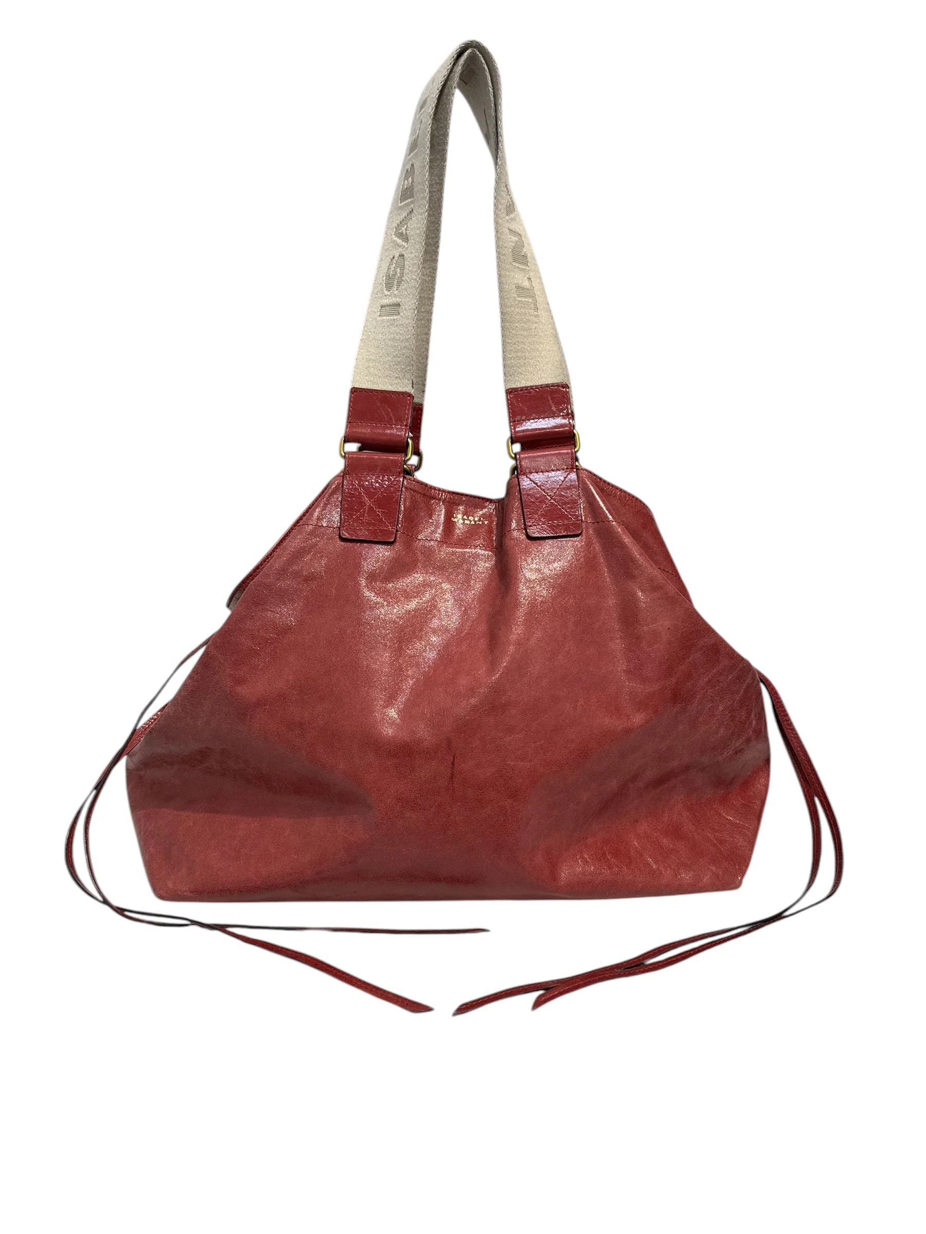 ISABEL MARANT/Tote Bag/Leather/RED/wardy tote