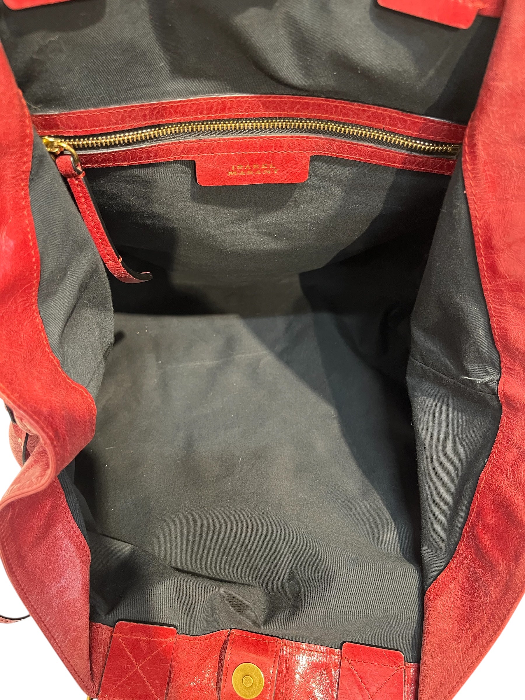 ISABEL MARANT/Tote Bag/Leather/RED/wardy tote