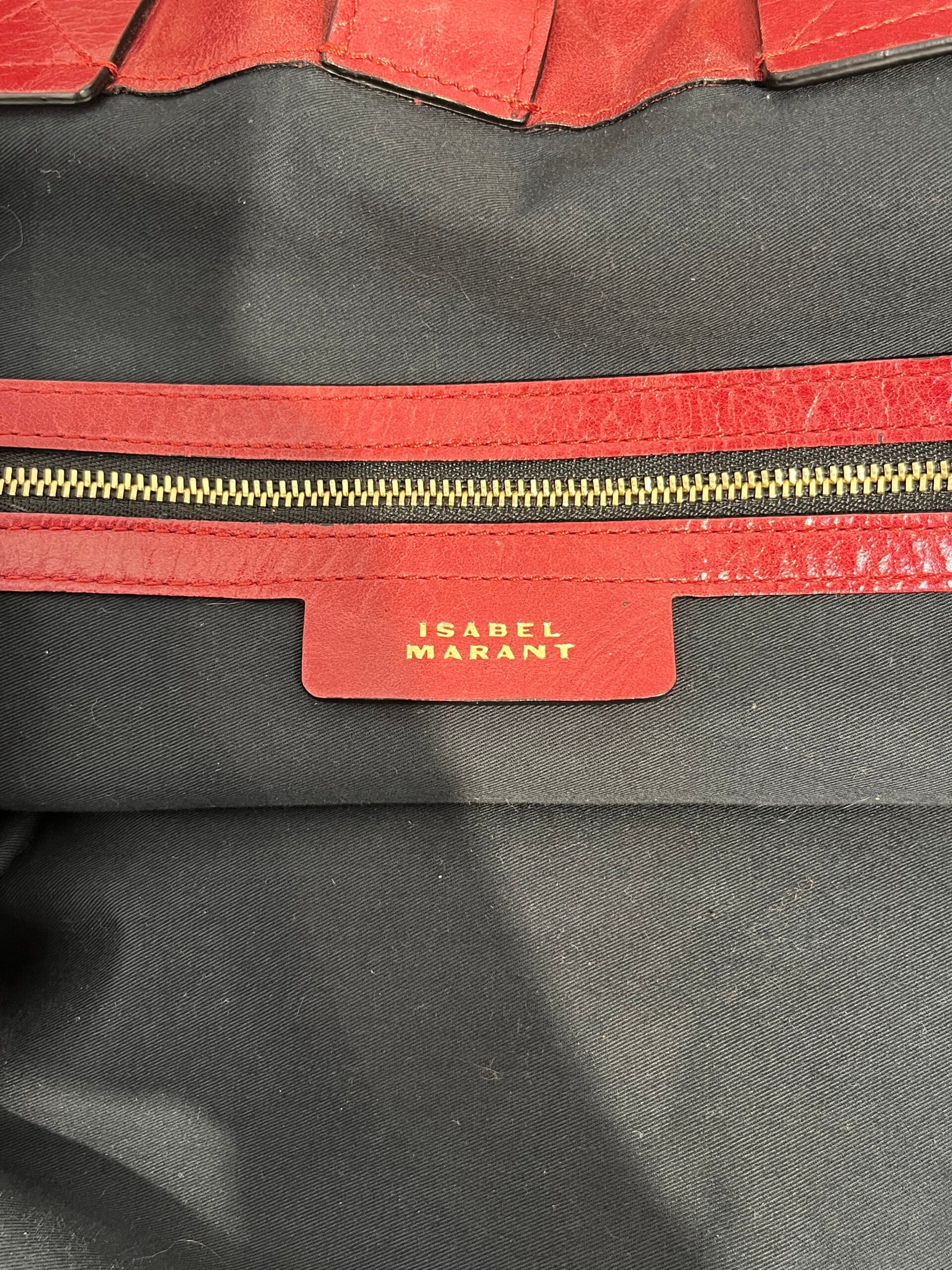ISABEL MARANT/Tote Bag/Leather/RED/wardy tote