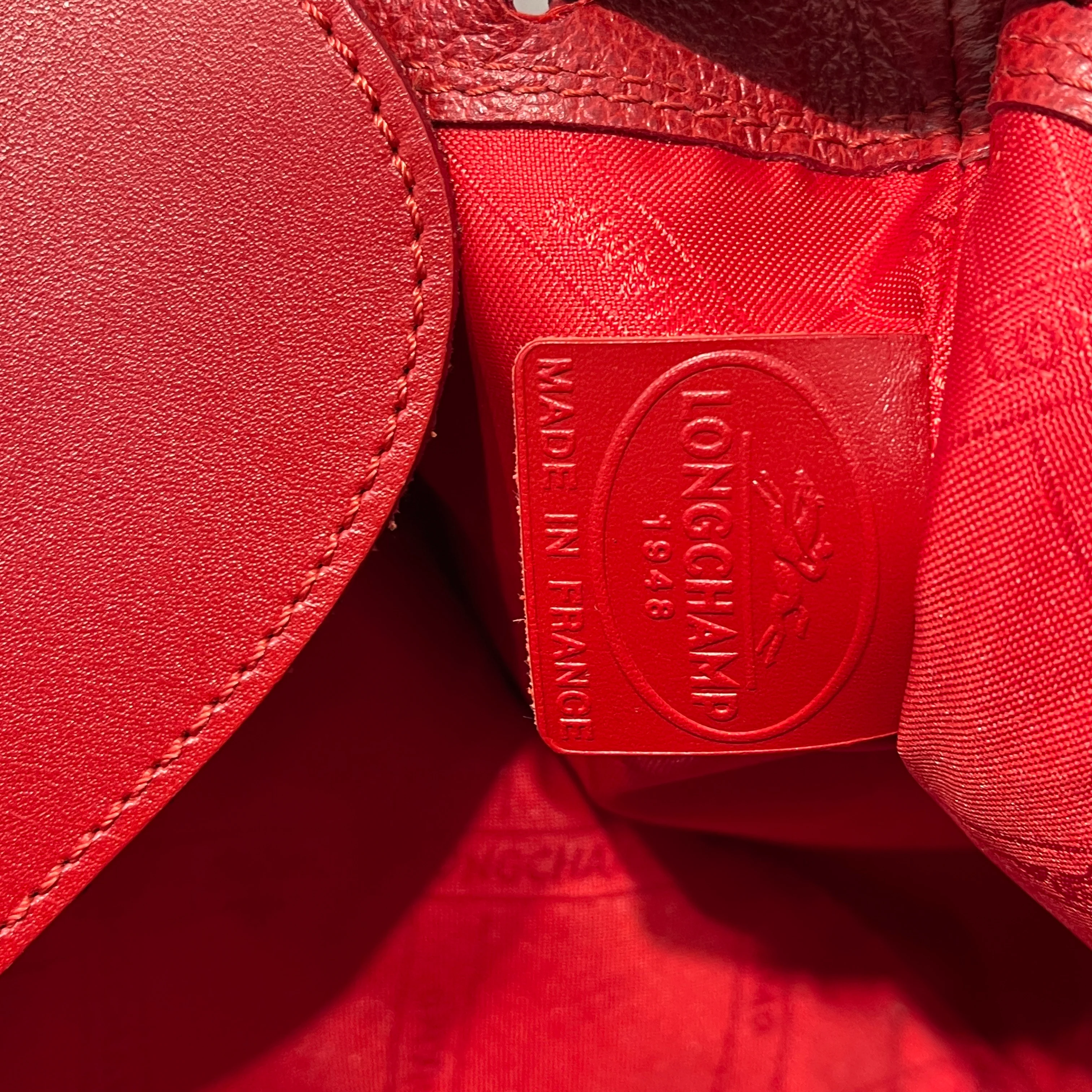 LONGCHAMP/Backpack/Leather/RED/LE FOULONNE BACKPACK