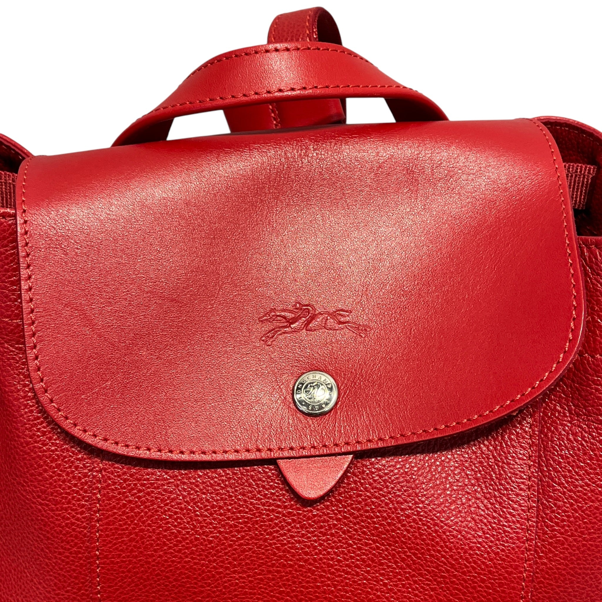 LONGCHAMP/Backpack/Leather/RED/LE FOULONNE BACKPACK