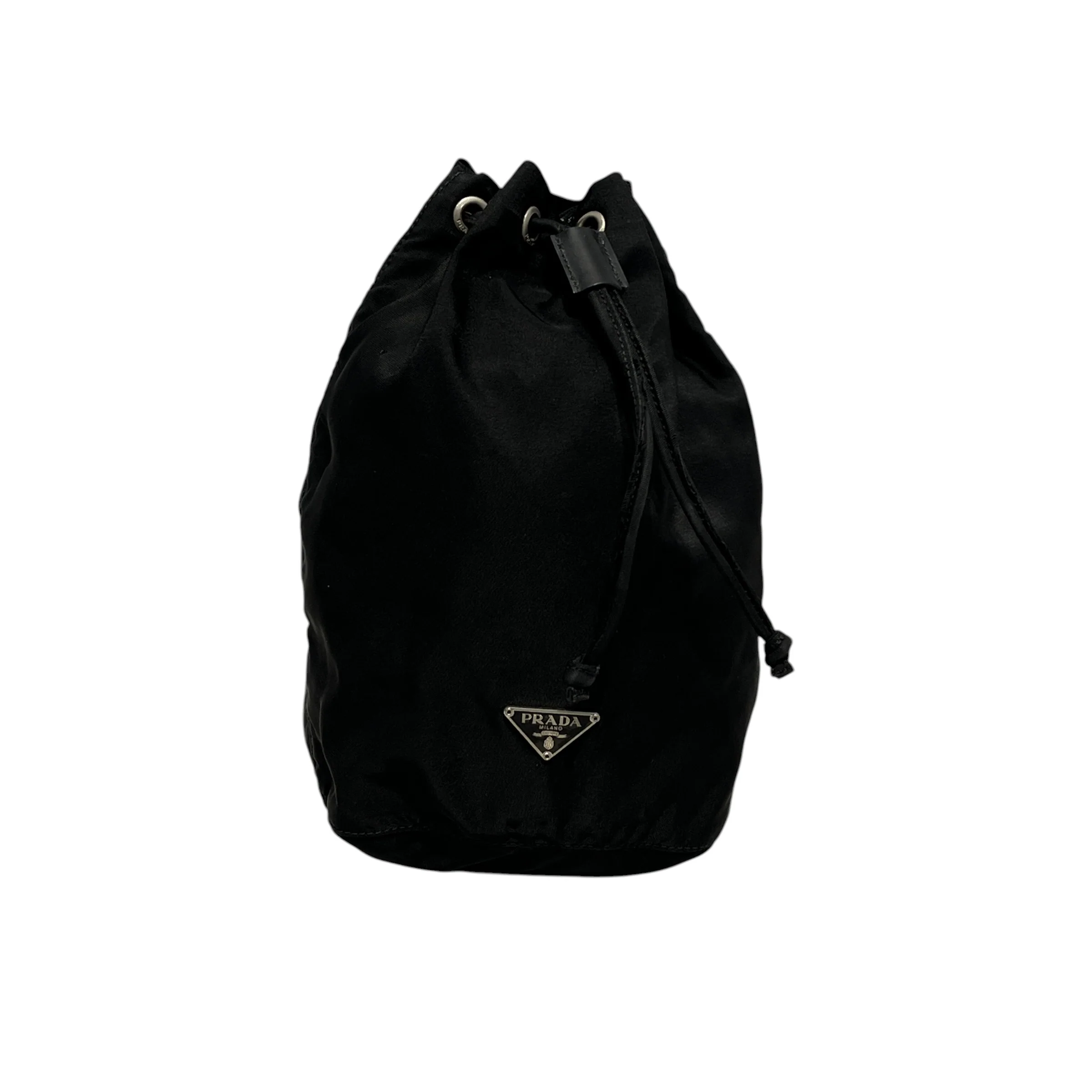 PRADA/Pouch/Nylon/BLK/TESSUTO DRAWSTRING POUCH