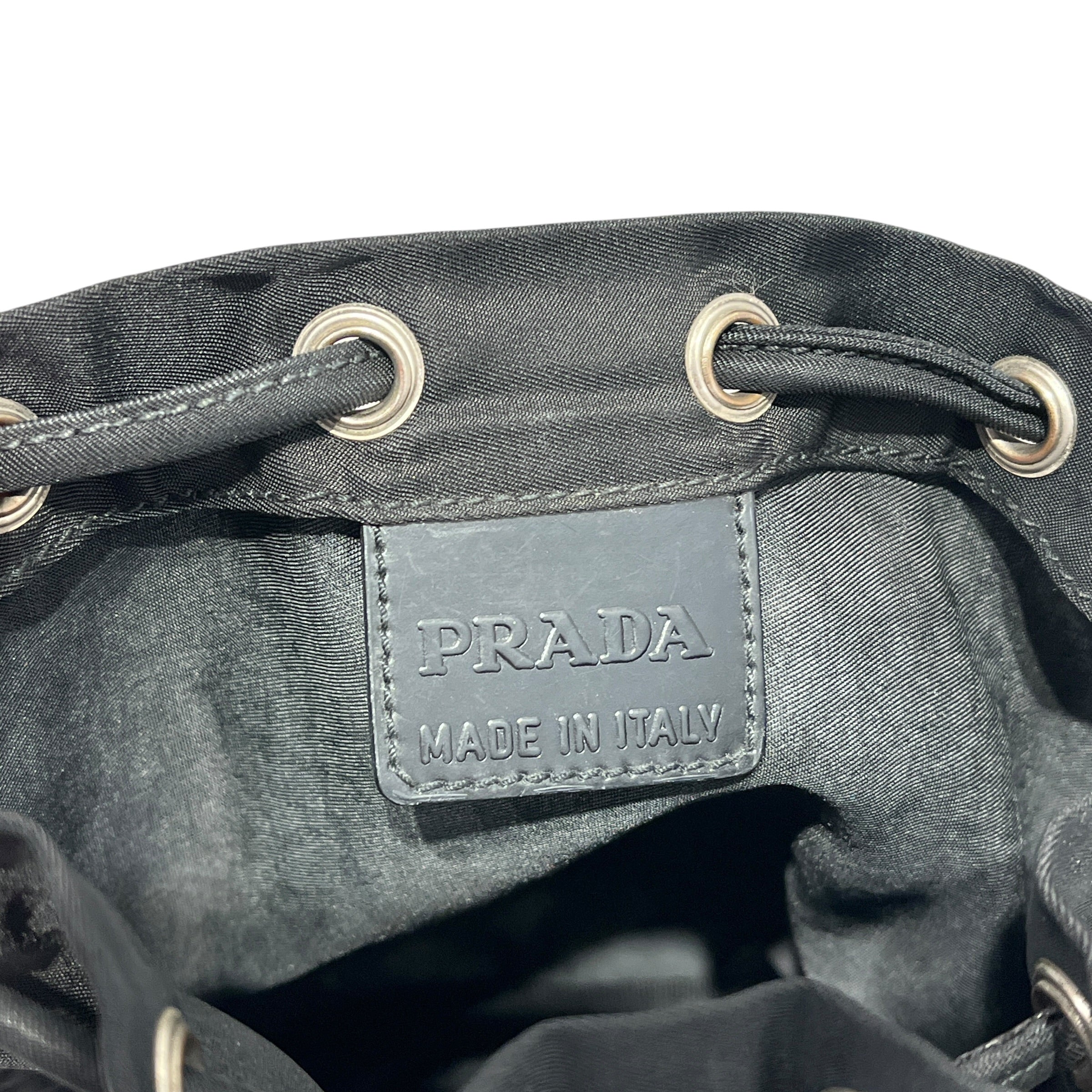 PRADA/Pouch/Nylon/BLK/TESSUTO DRAWSTRING POUCH