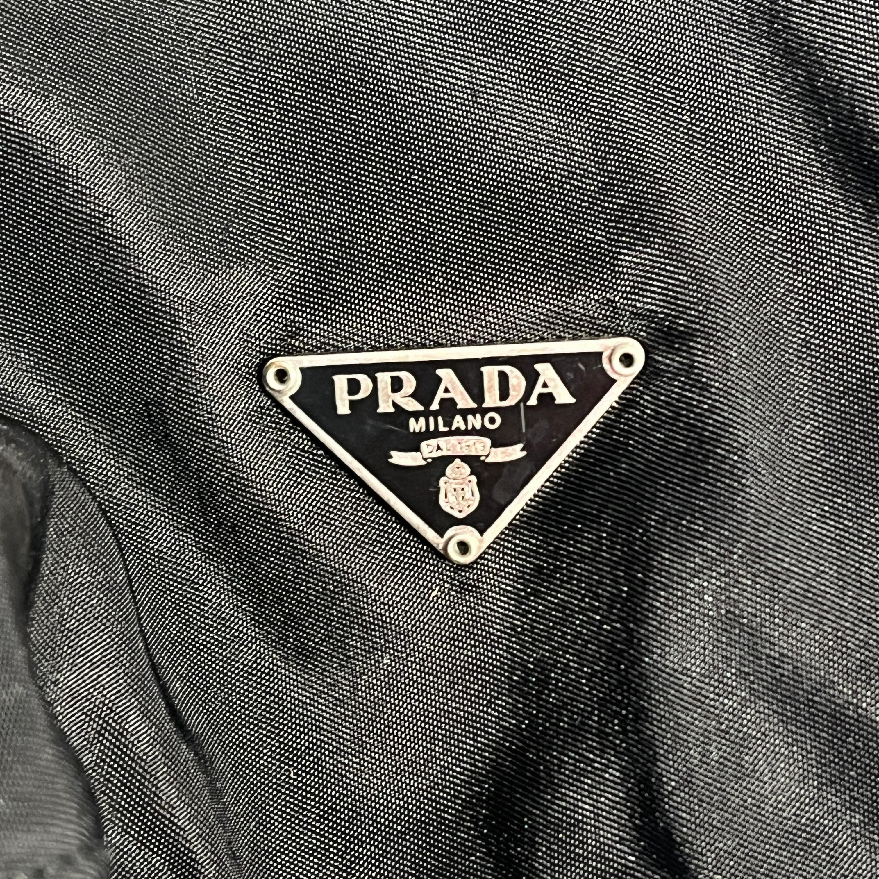 PRADA/Pouch/Nylon/BLK/TESSUTO DRAWSTRING POUCH