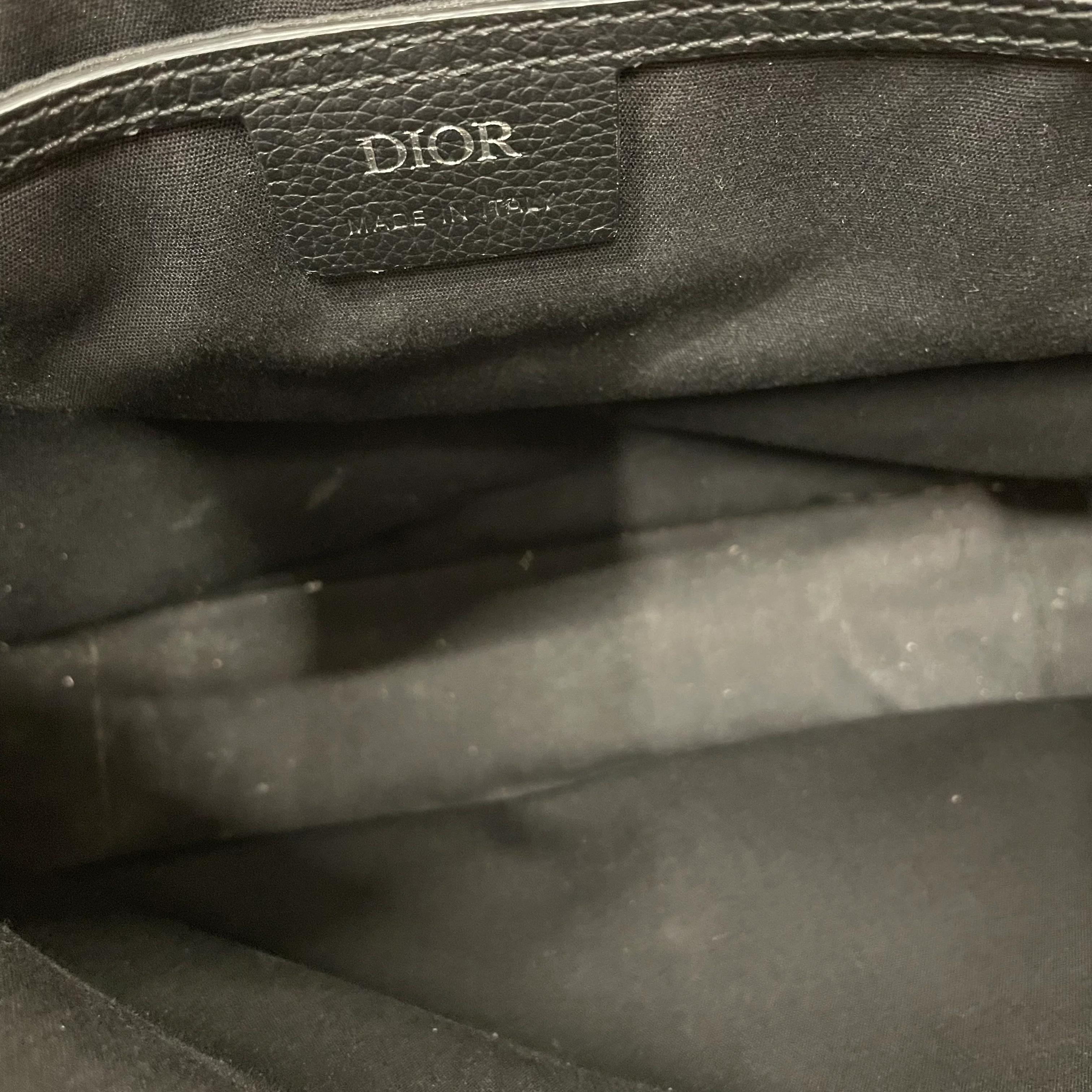 Christian Dior/Cross Body Bag/All Over Print/Leather/BLK/01BP 0254