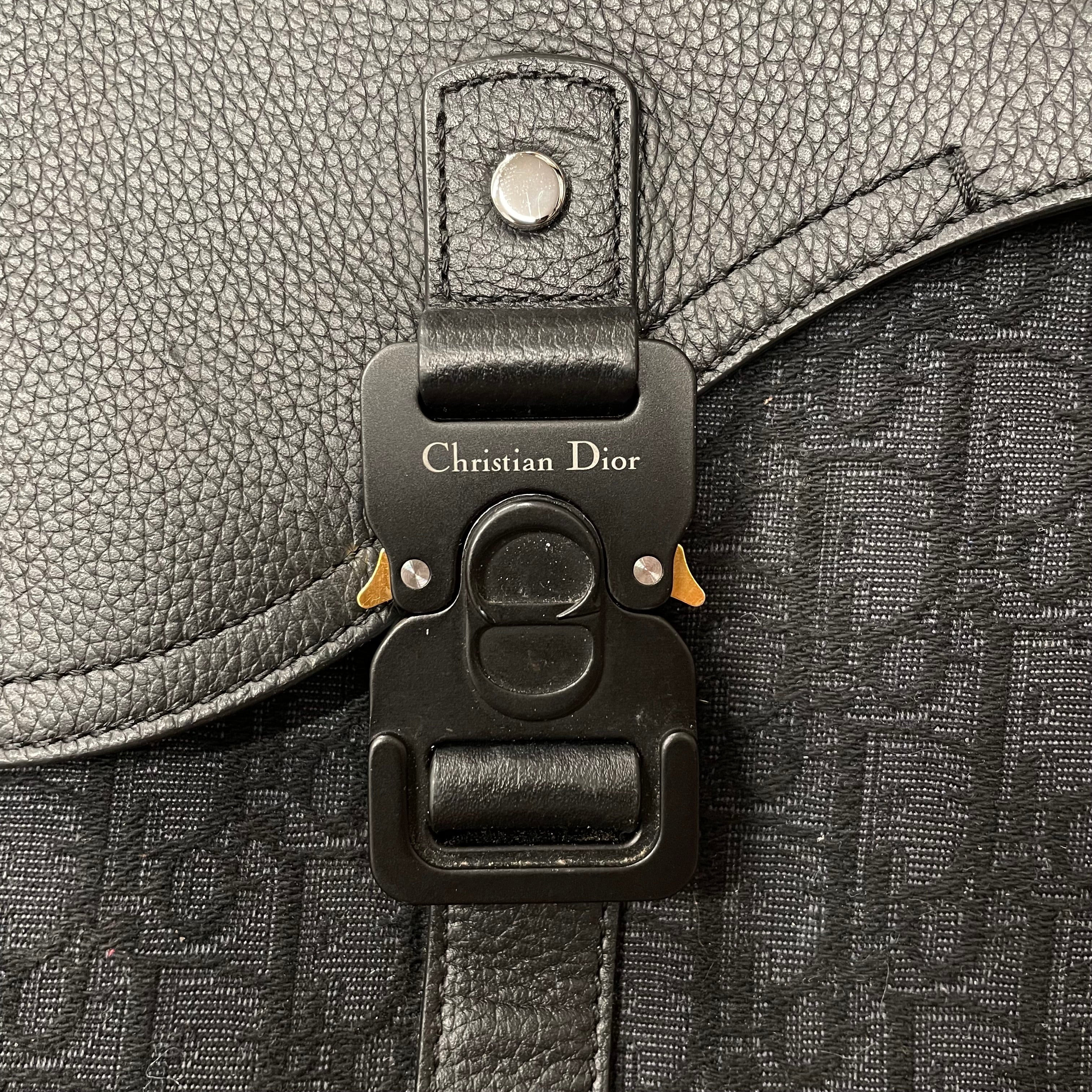 Christian Dior/Cross Body Bag/All Over Print/Leather/BLK/01BP 0254