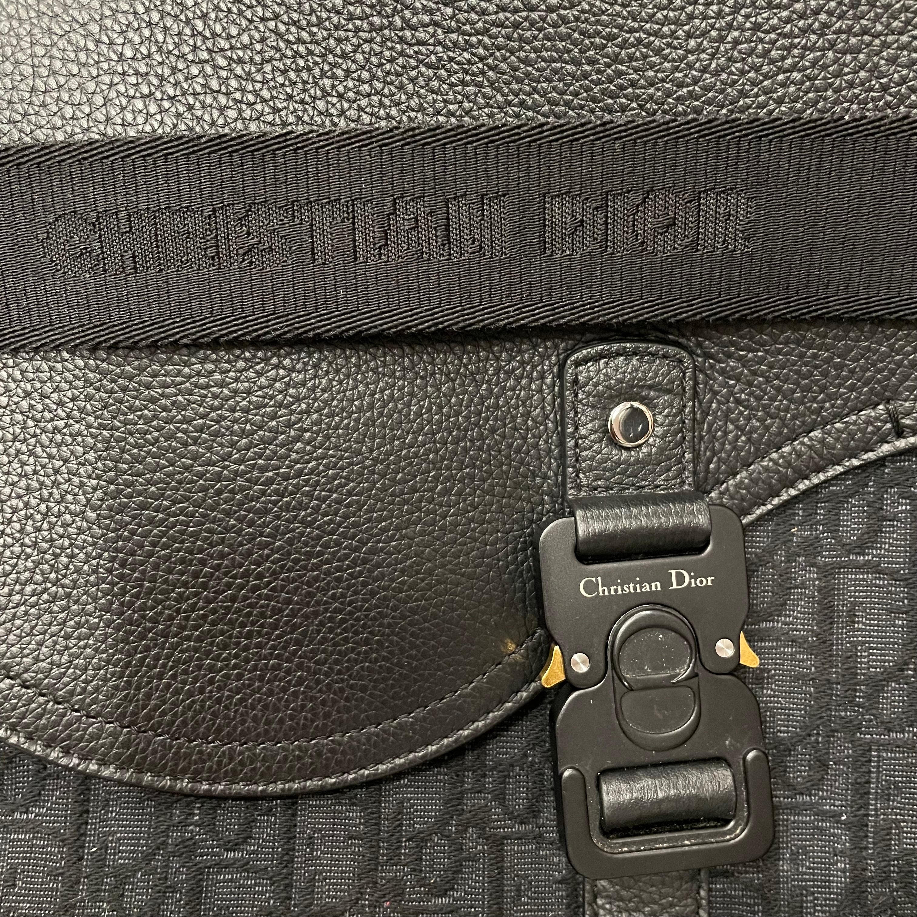 Christian Dior/Cross Body Bag/All Over Print/Leather/BLK/01BP 0254