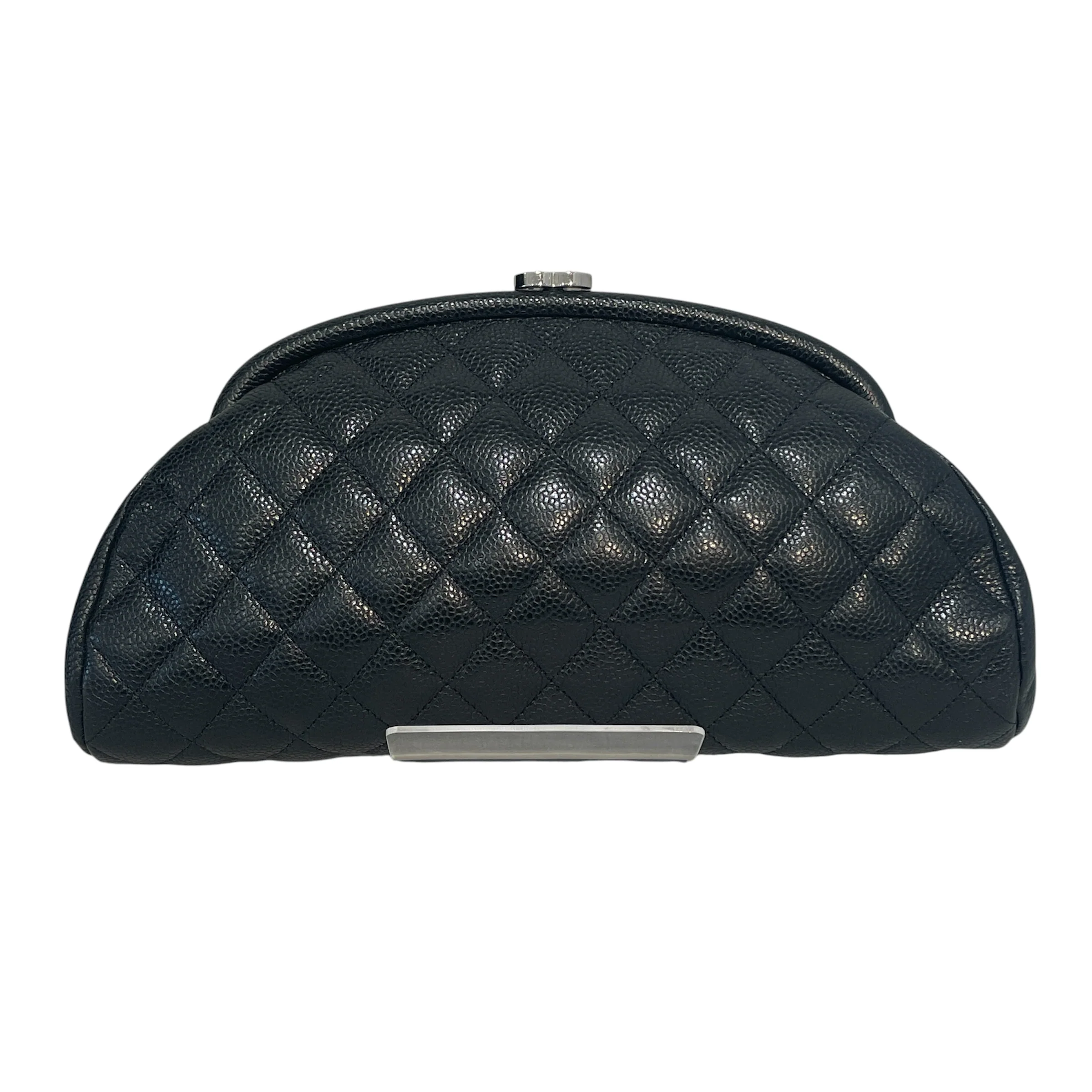 CHANEL/Clutch Bag/Leather/BLK/Timless CC Clutch
