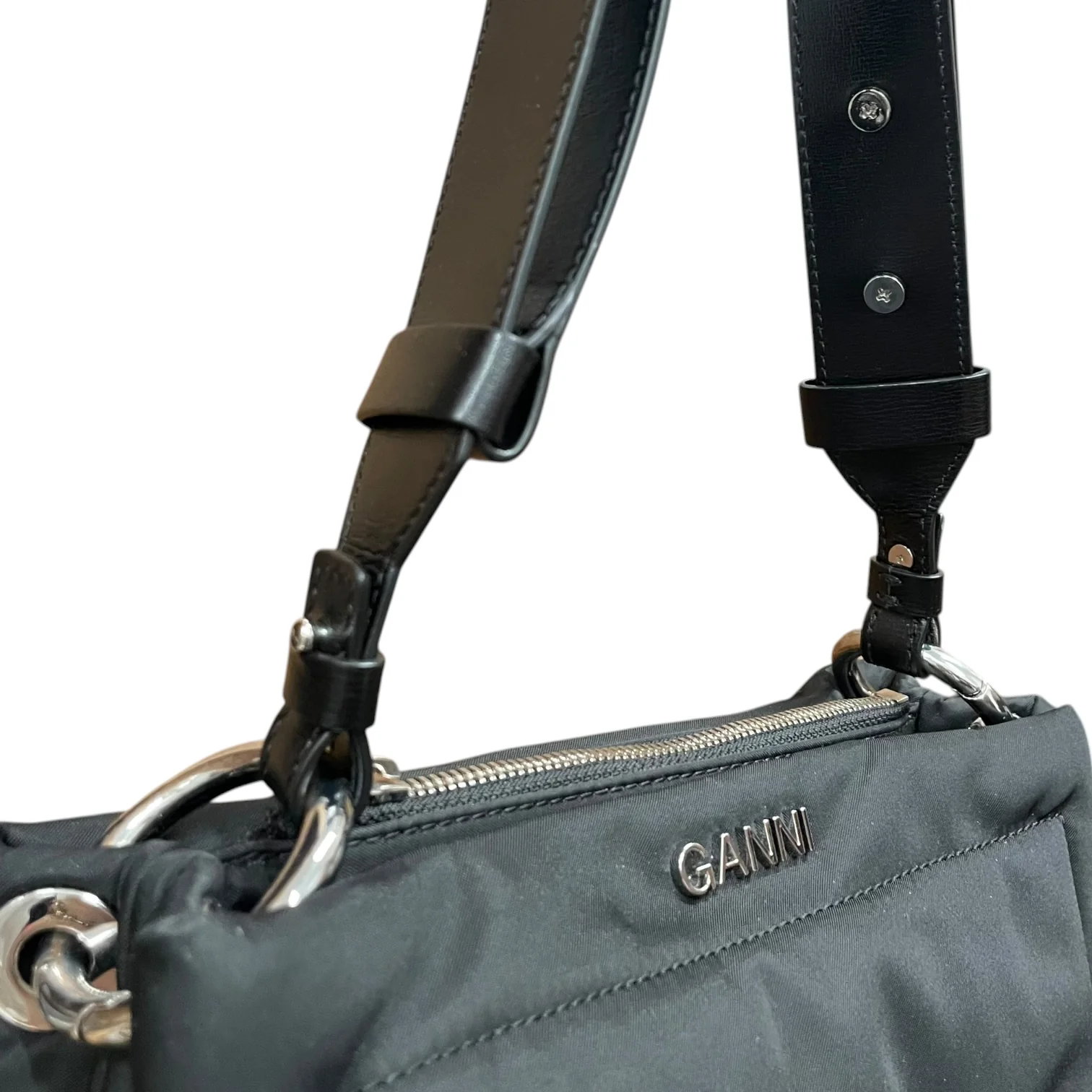 GANNI/Hand Bag/Polyester/BLK/bb.b5858