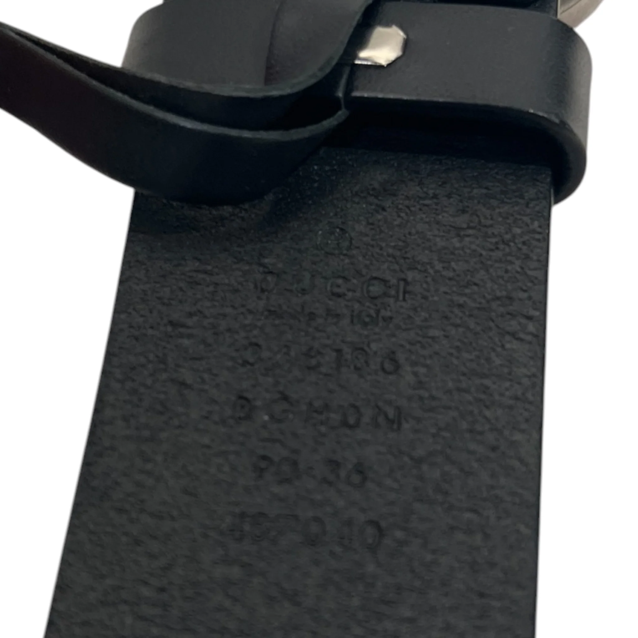 GUCCI/Belt/Leather/BLK/SAMLL BLACK LEATHER GUCCI BELT