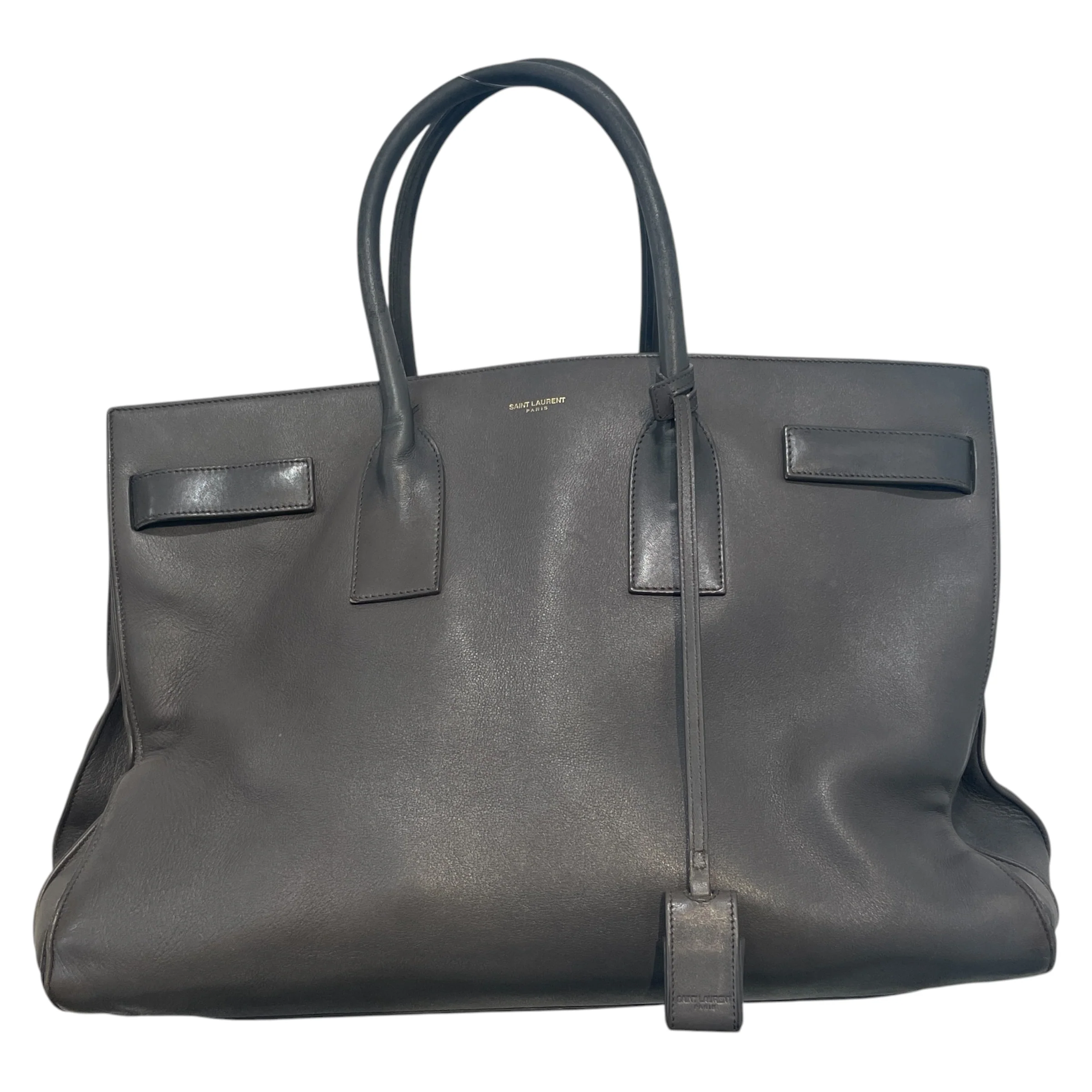 2826-yves-saint-laurent-hand-bag-leather-gry-sac-de-jour-1.webp YVES SAINT LAURENT/Hand Bag/Leather/GRY/Sac de Jour