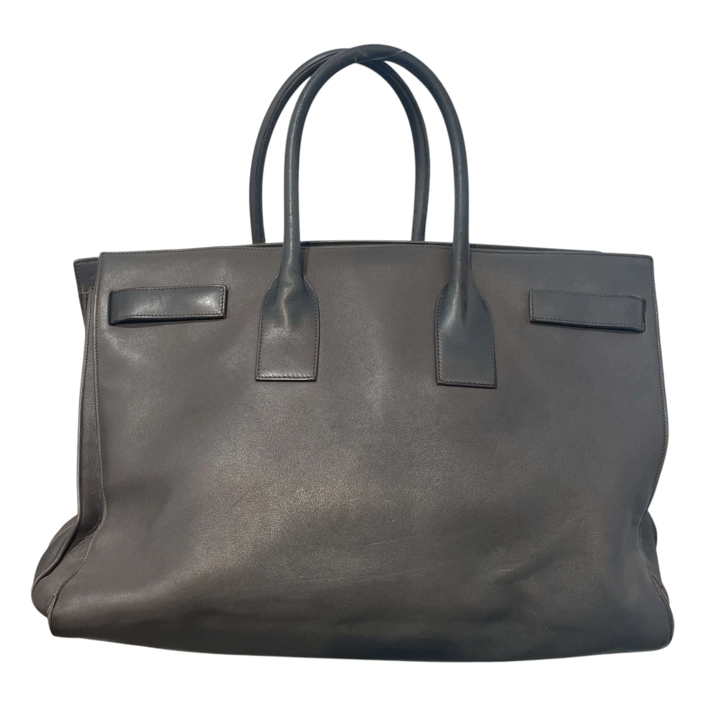 YVES SAINT LAURENT/Hand Bag/Leather/GRY/Sac de Jour
