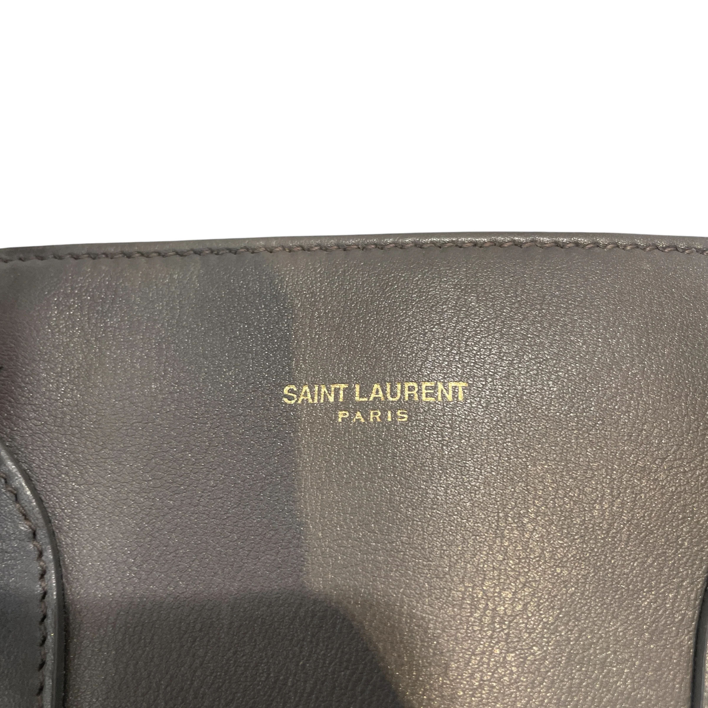 YVES SAINT LAURENT/Hand Bag/Leather/GRY/Sac de Jour