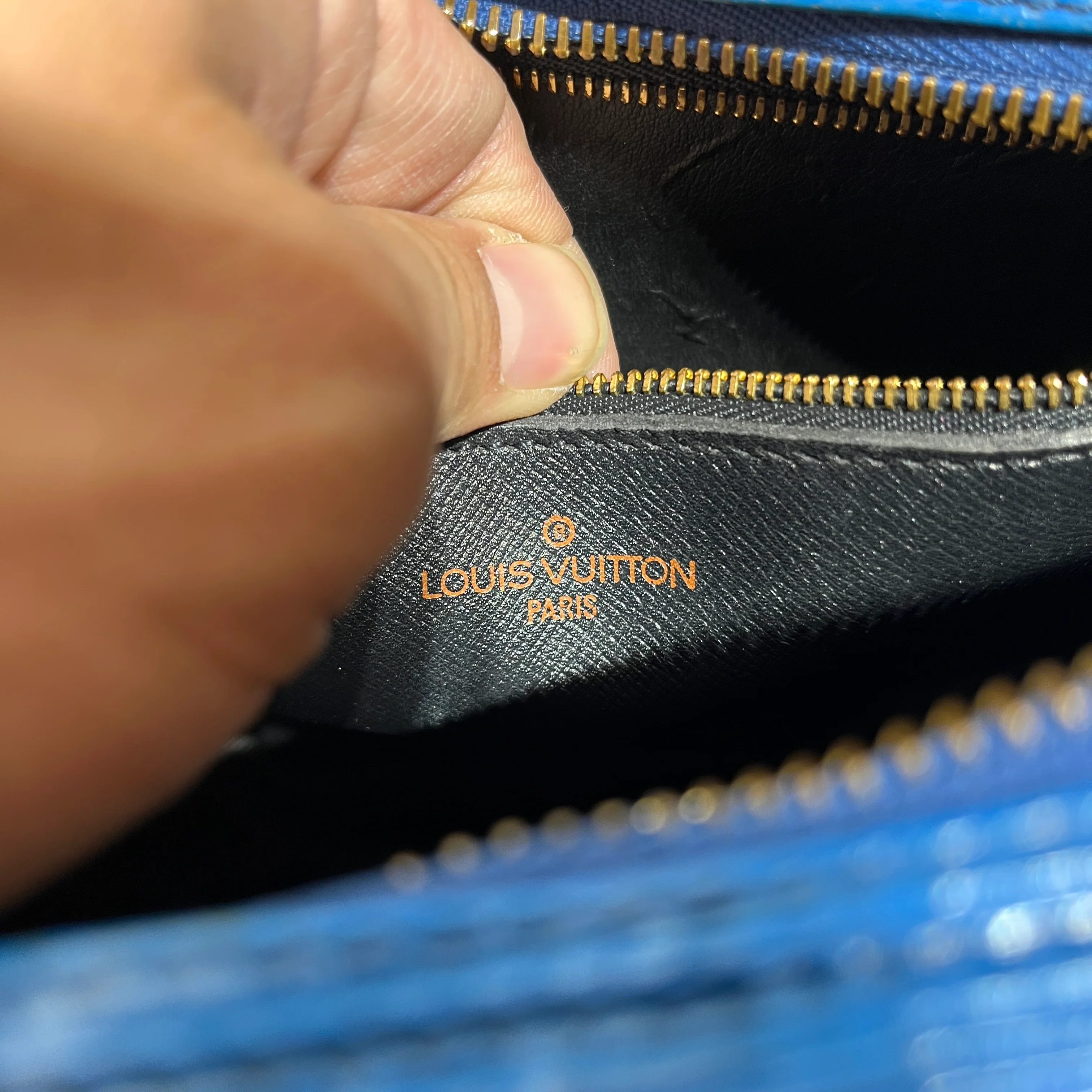 LOUIS VUITTON/Tote Bag/Leather/BLU/EPI LEATHER JEUNE FILLE