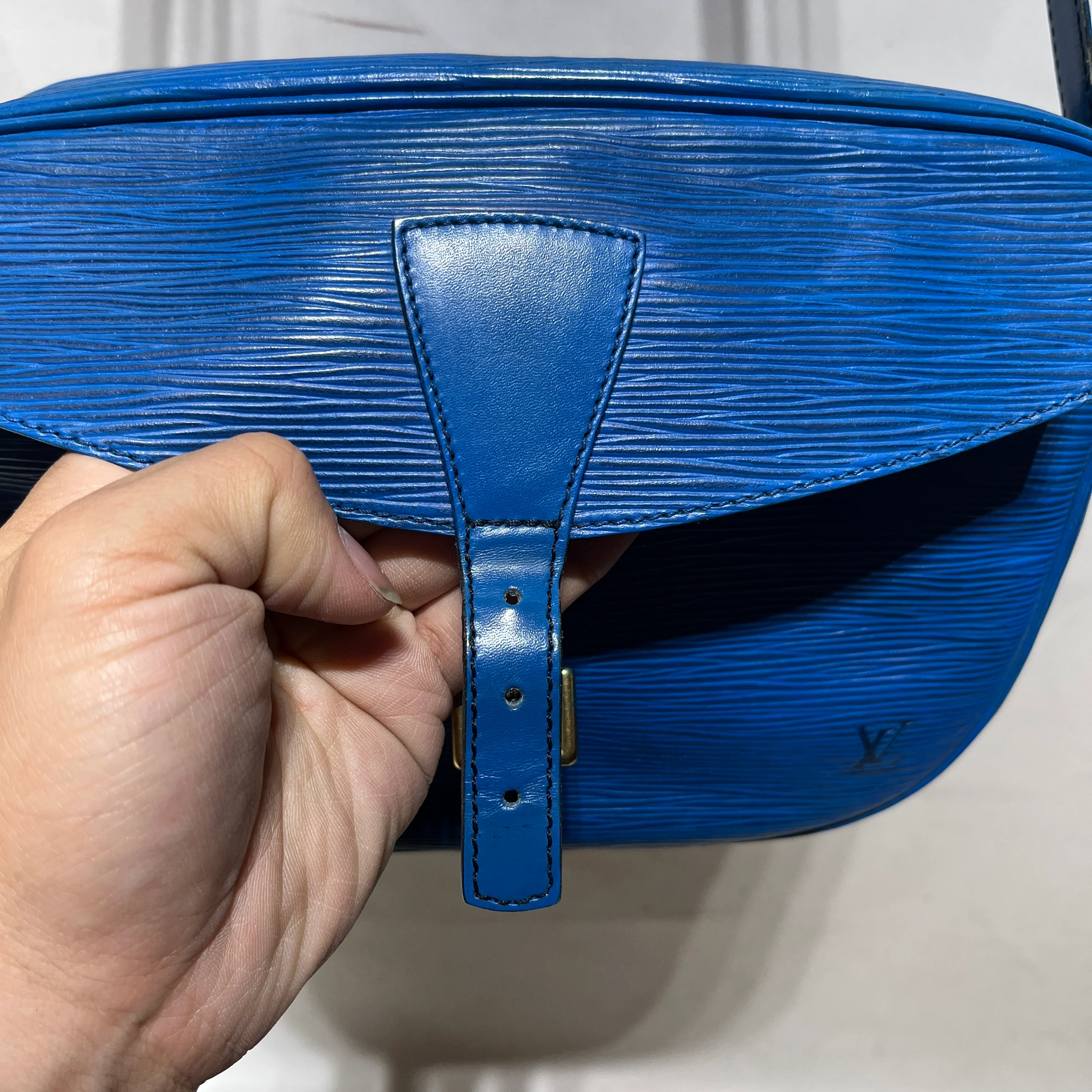 LOUIS VUITTON/Tote Bag/Leather/BLU/EPI LEATHER JEUNE FILLE