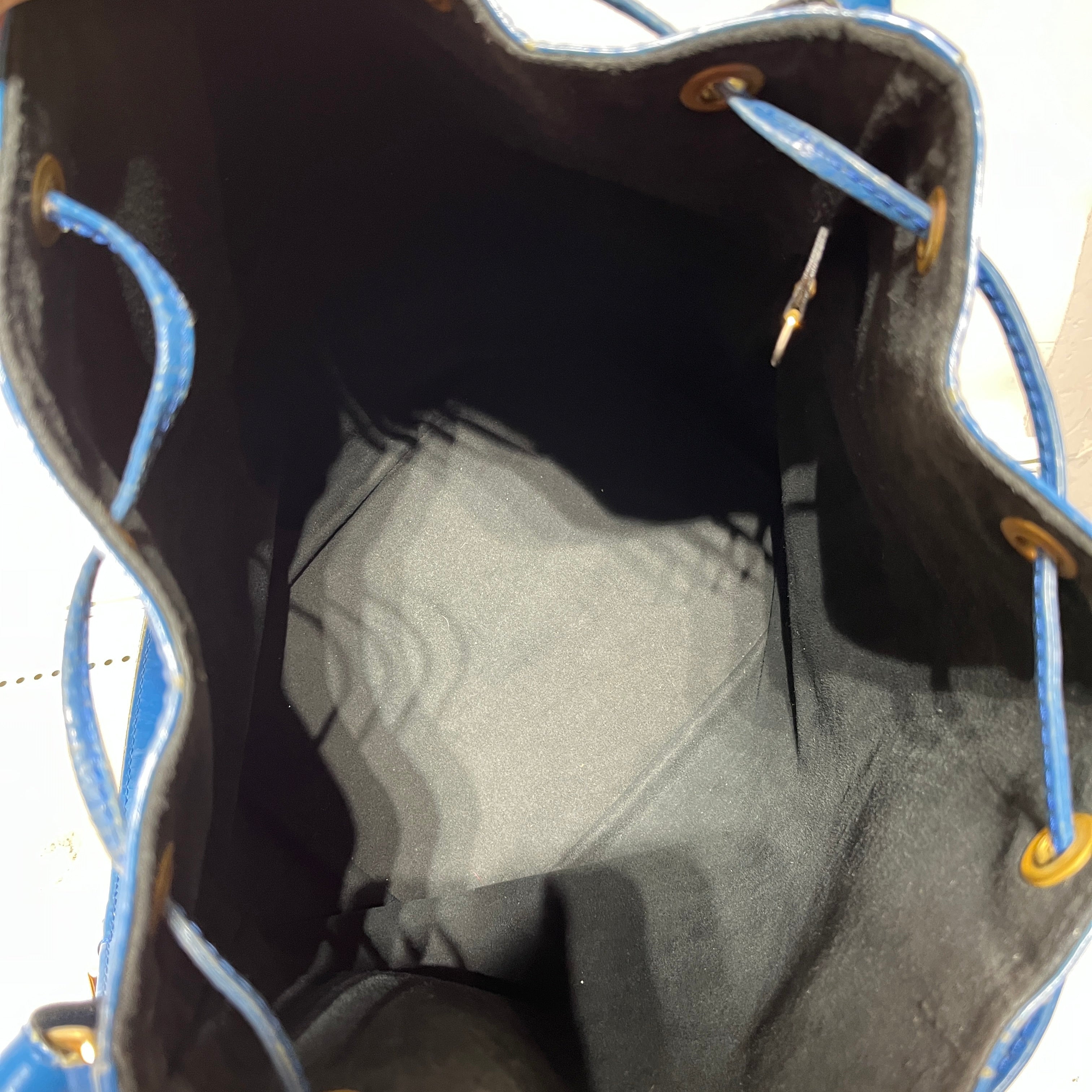 LOUIS VUITTON/Tote Bag/Leather/BLU/EPI LEATHER BUCKET BAG