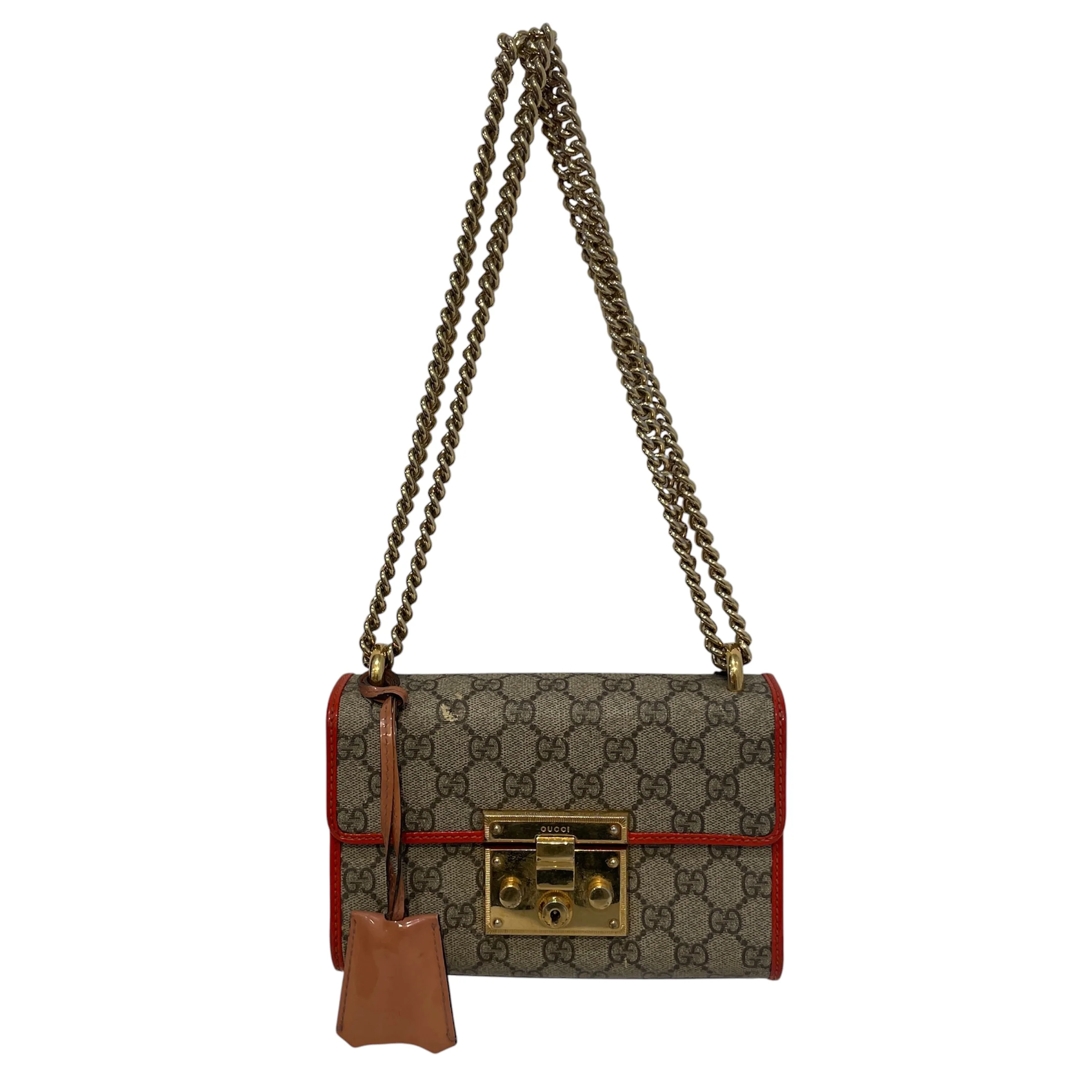 GUCCI/Bag/Monogram/Leather/MLT/Supreme Padlock Crossbody