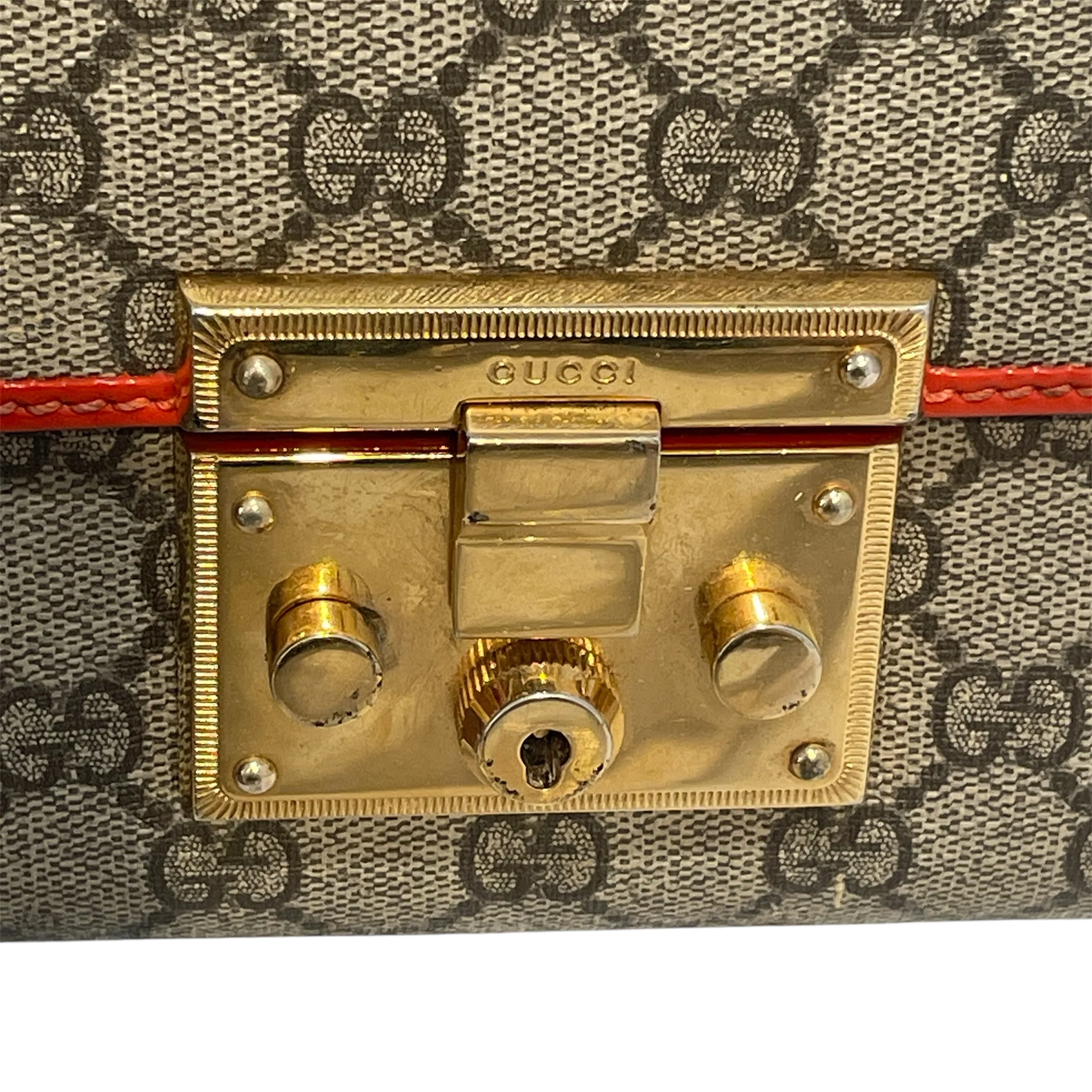 GUCCI/Bag/Monogram/Leather/MLT/Supreme Padlock Crossbody