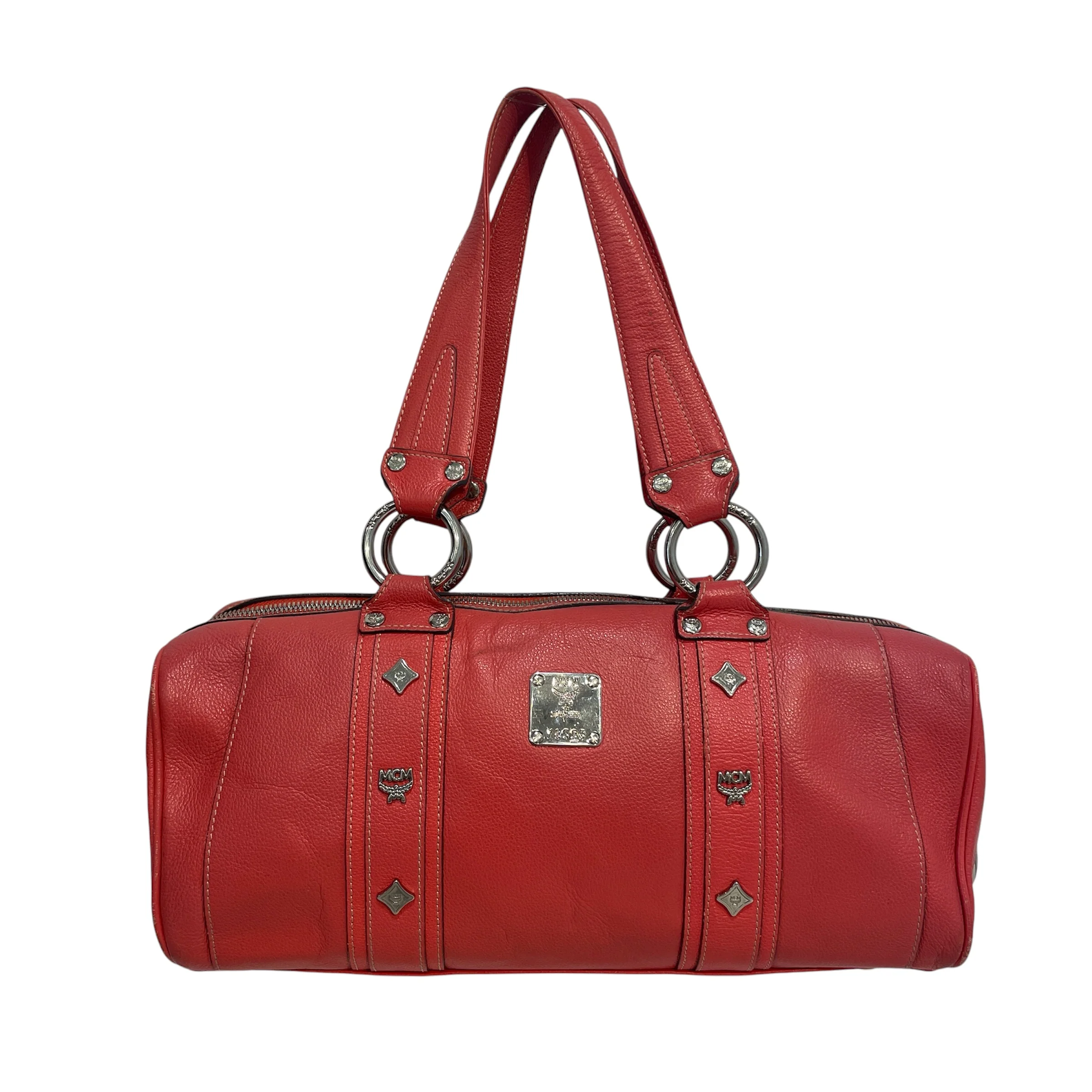 2839-mcm-bag-leather-pnk-red-boston-bag-1.webp MCM/Bag/Leather/PNK/Red Boston Bag