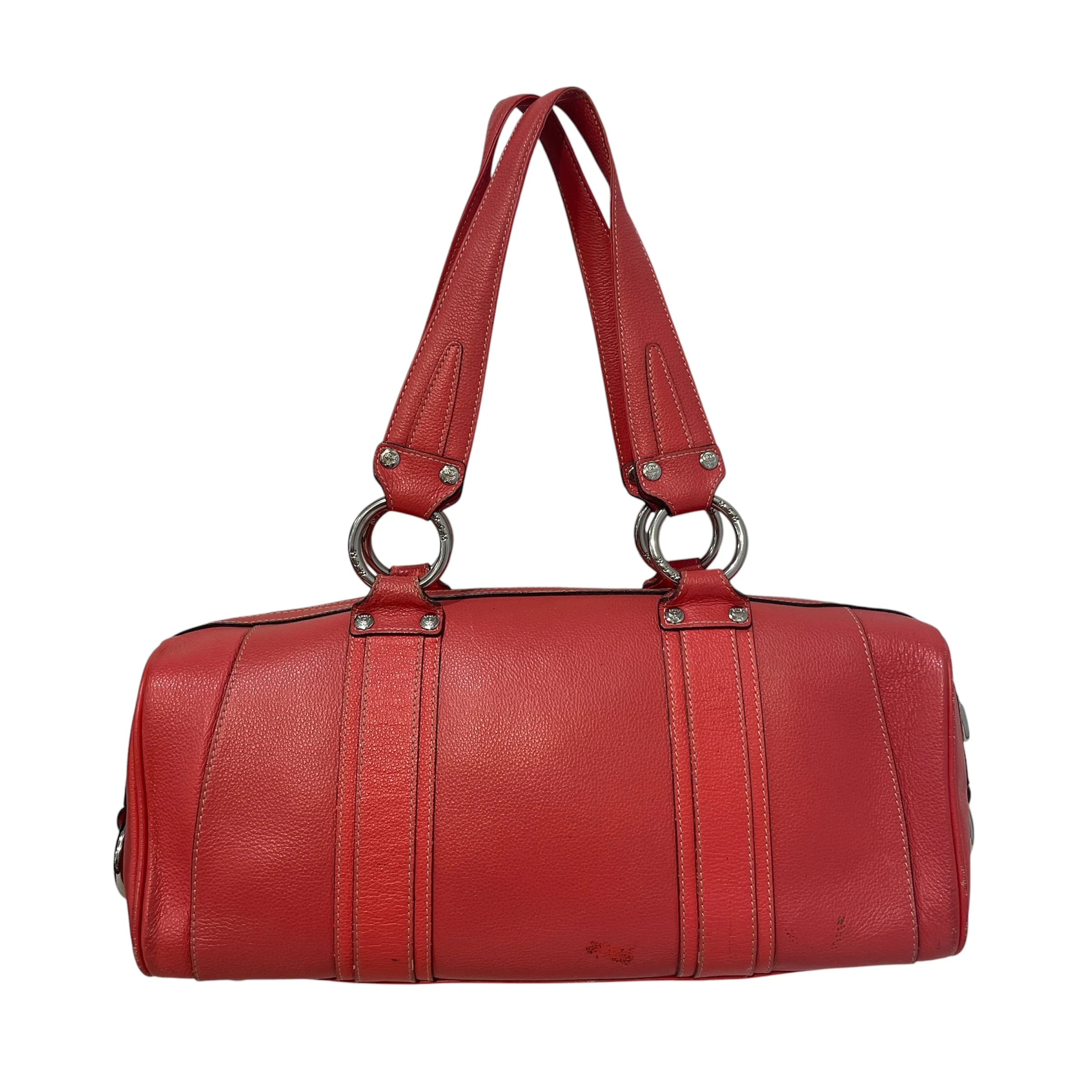 MCM/Bag/Leather/PNK/Red Boston Bag