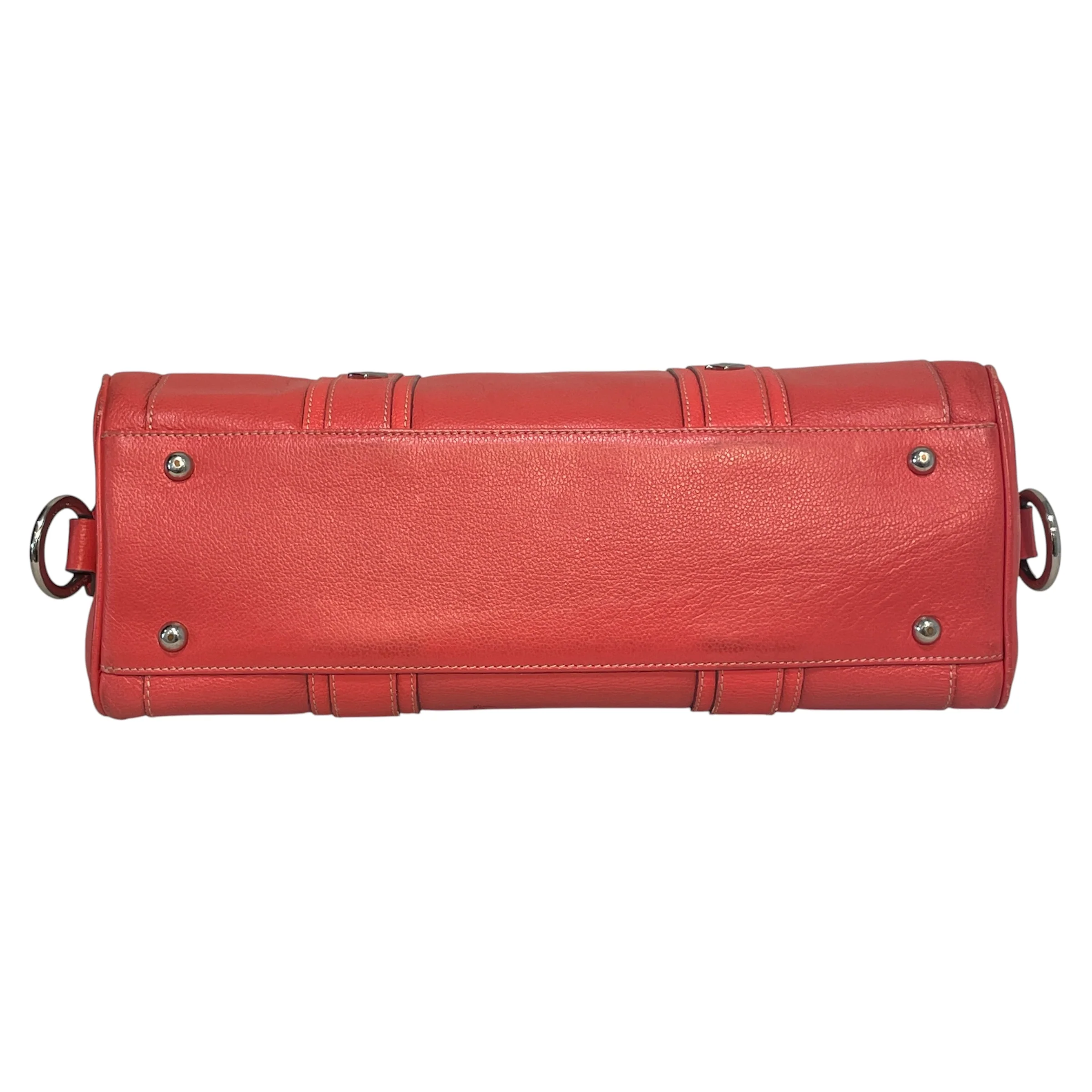 MCM/Bag/Leather/PNK/Red Boston Bag