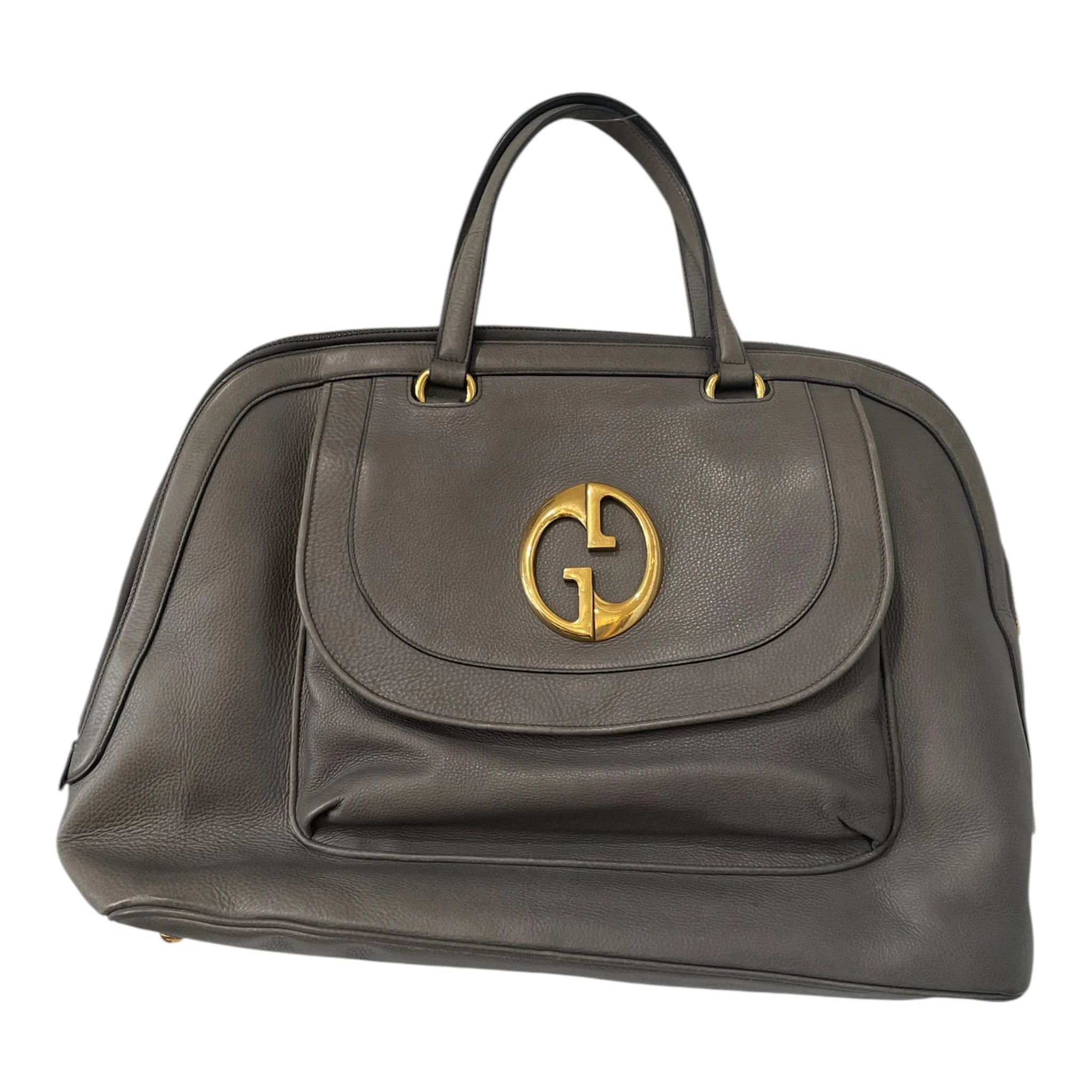 GUCCI/Tote Bag/Leather/GRY/Top Handle