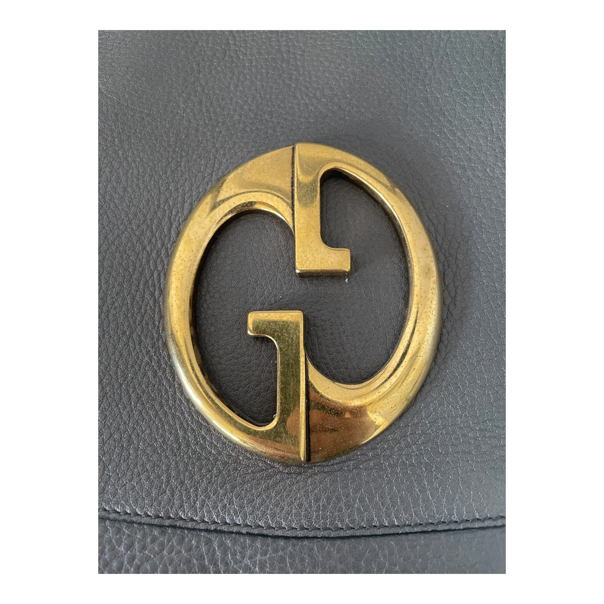 GUCCI/Tote Bag/Leather/GRY/Top Handle