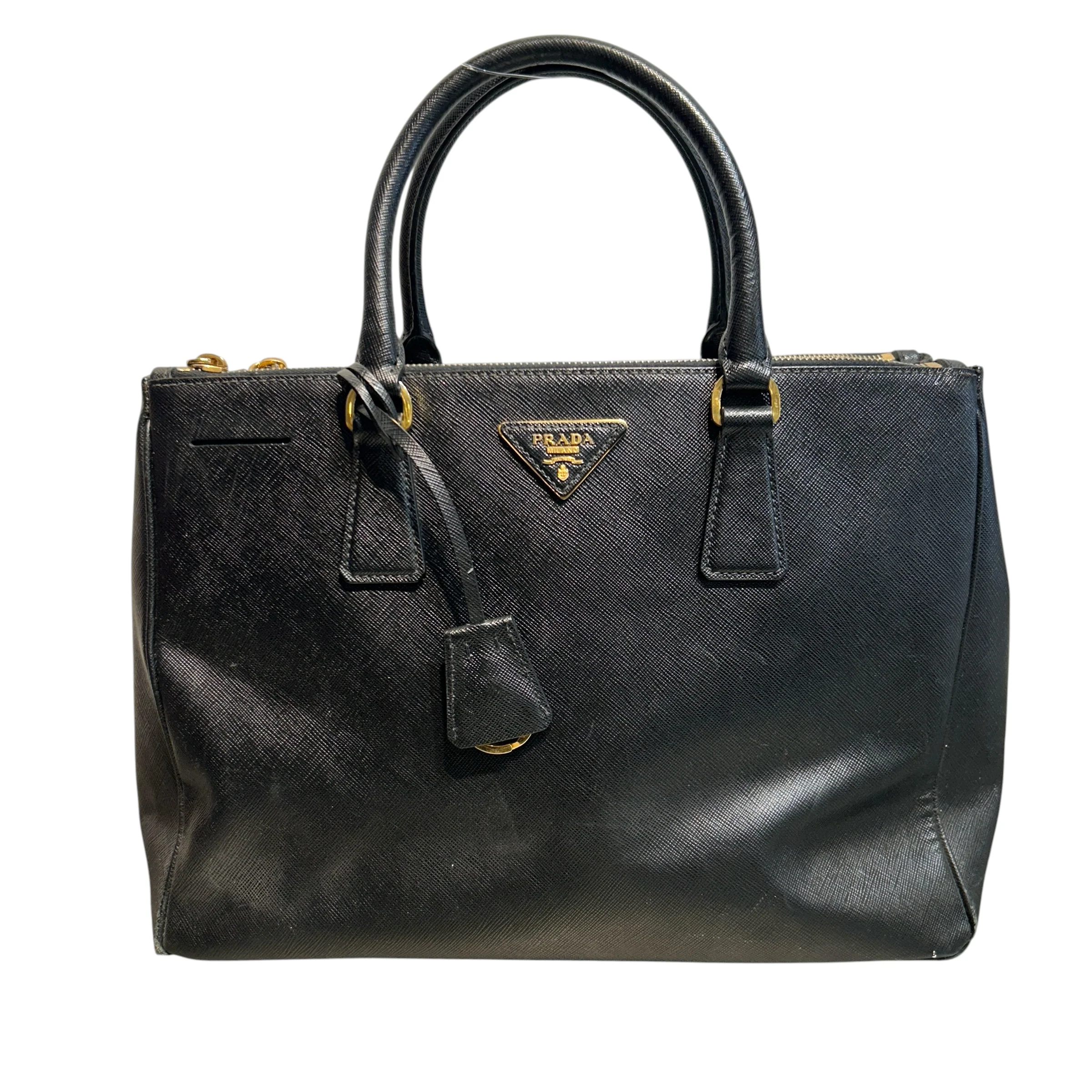 PRADA/Tote Bag/Leather/BLK/GALLERIA