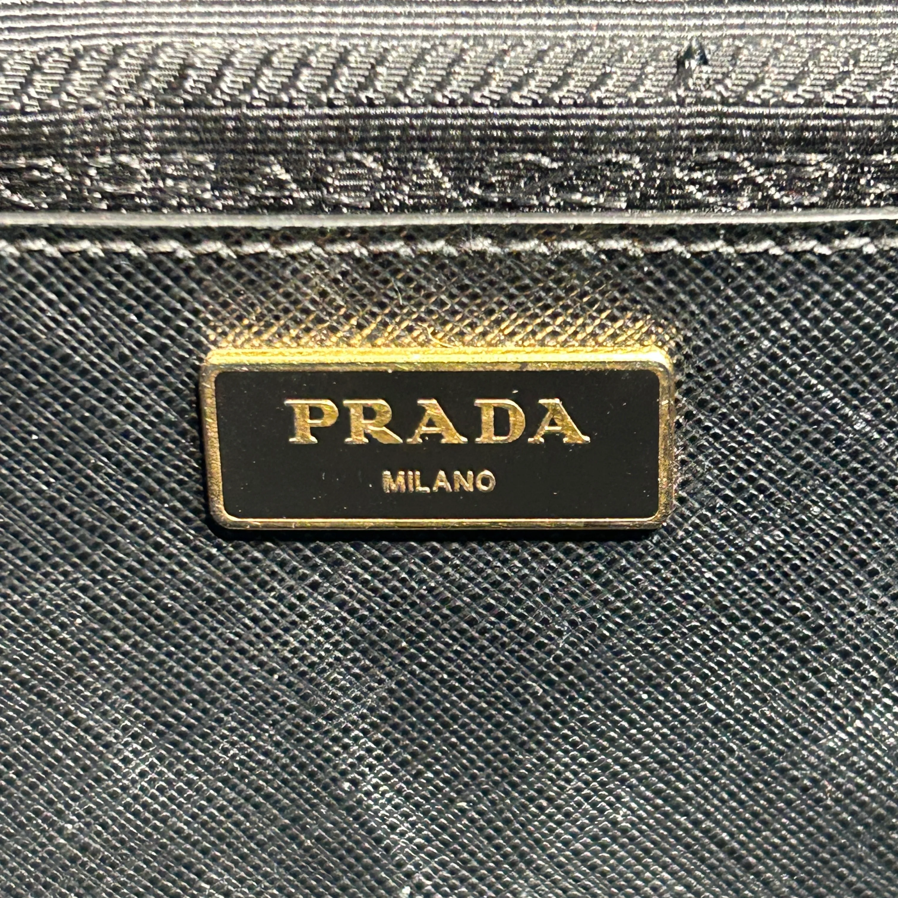 PRADA/Tote Bag/Leather/BLK/GALLERIA