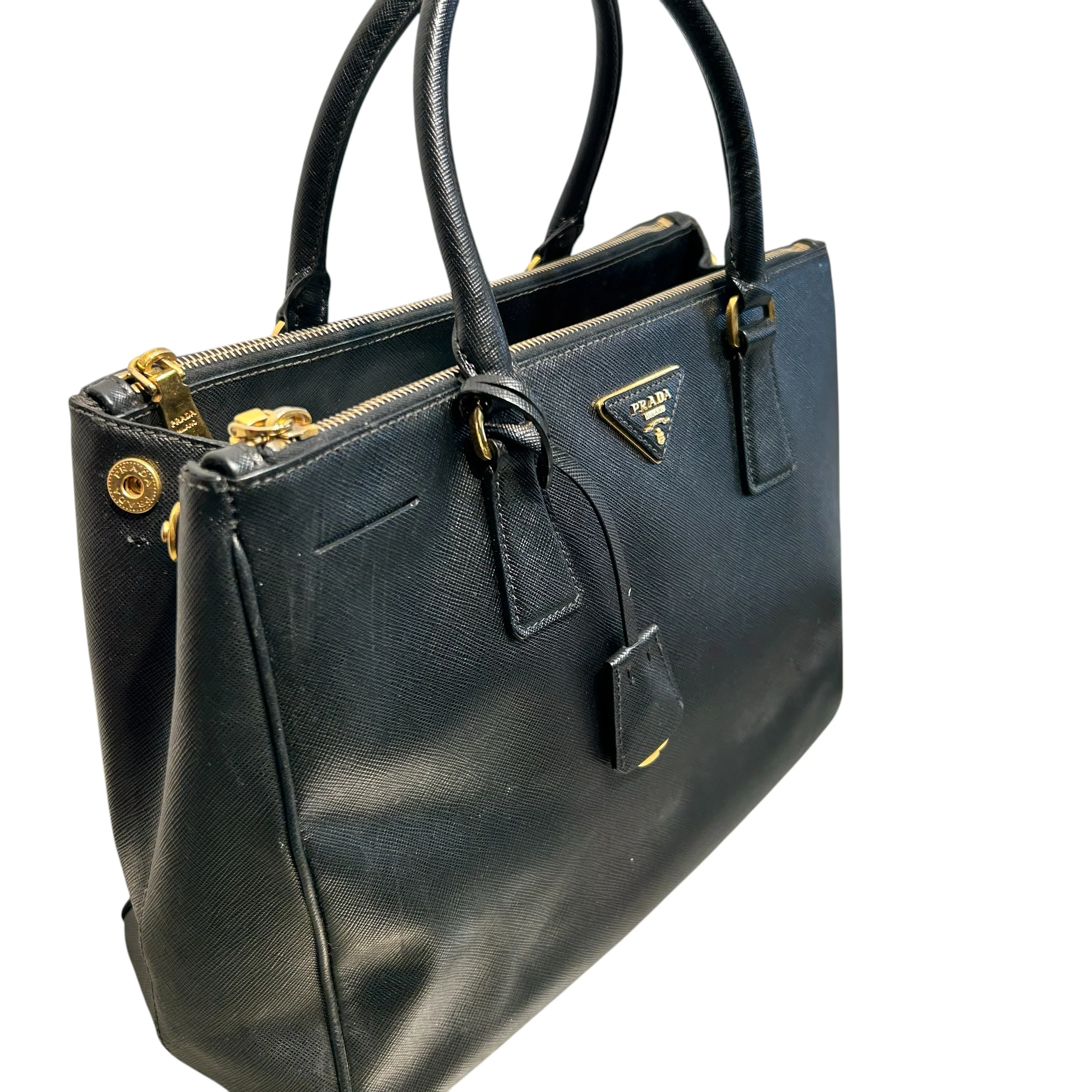 PRADA/Tote Bag/Leather/BLK/GALLERIA