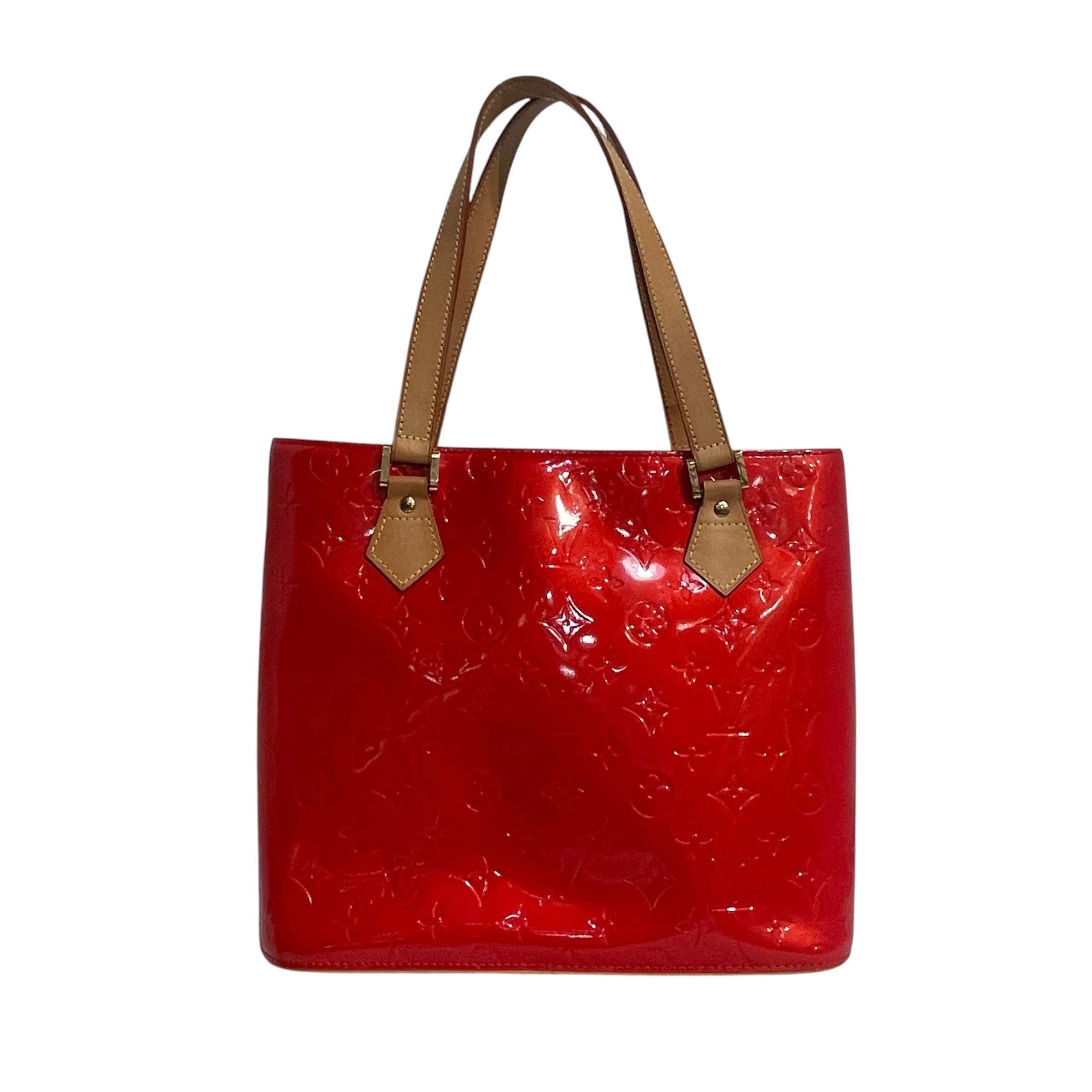 LOUIS VUITTON/Tote Bag/Monogram/Leather/RED/Vernis Tote BAg