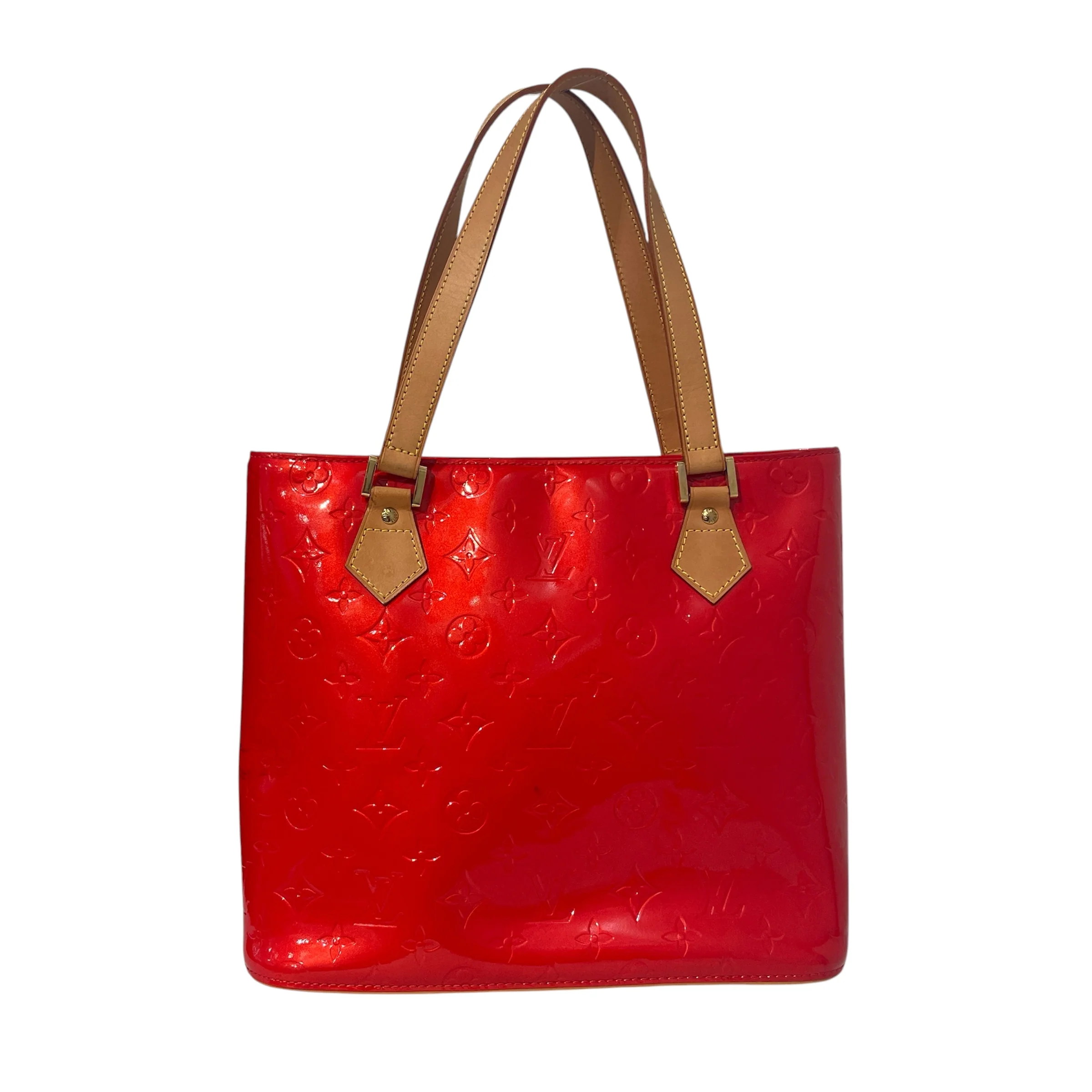 LOUIS VUITTON/Tote Bag/Monogram/Leather/RED/Vernis Tote BAg