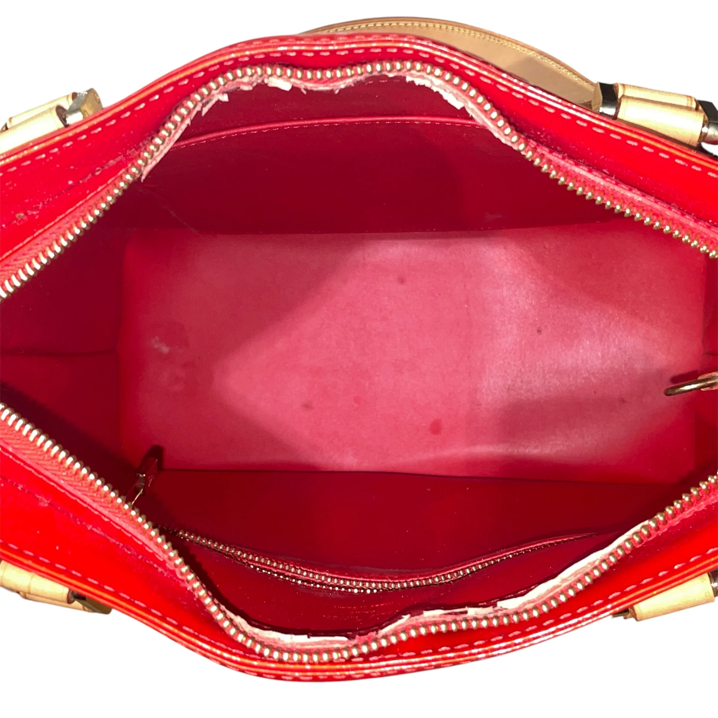 LOUIS VUITTON/Tote Bag/Monogram/Leather/RED/Vernis Tote BAg