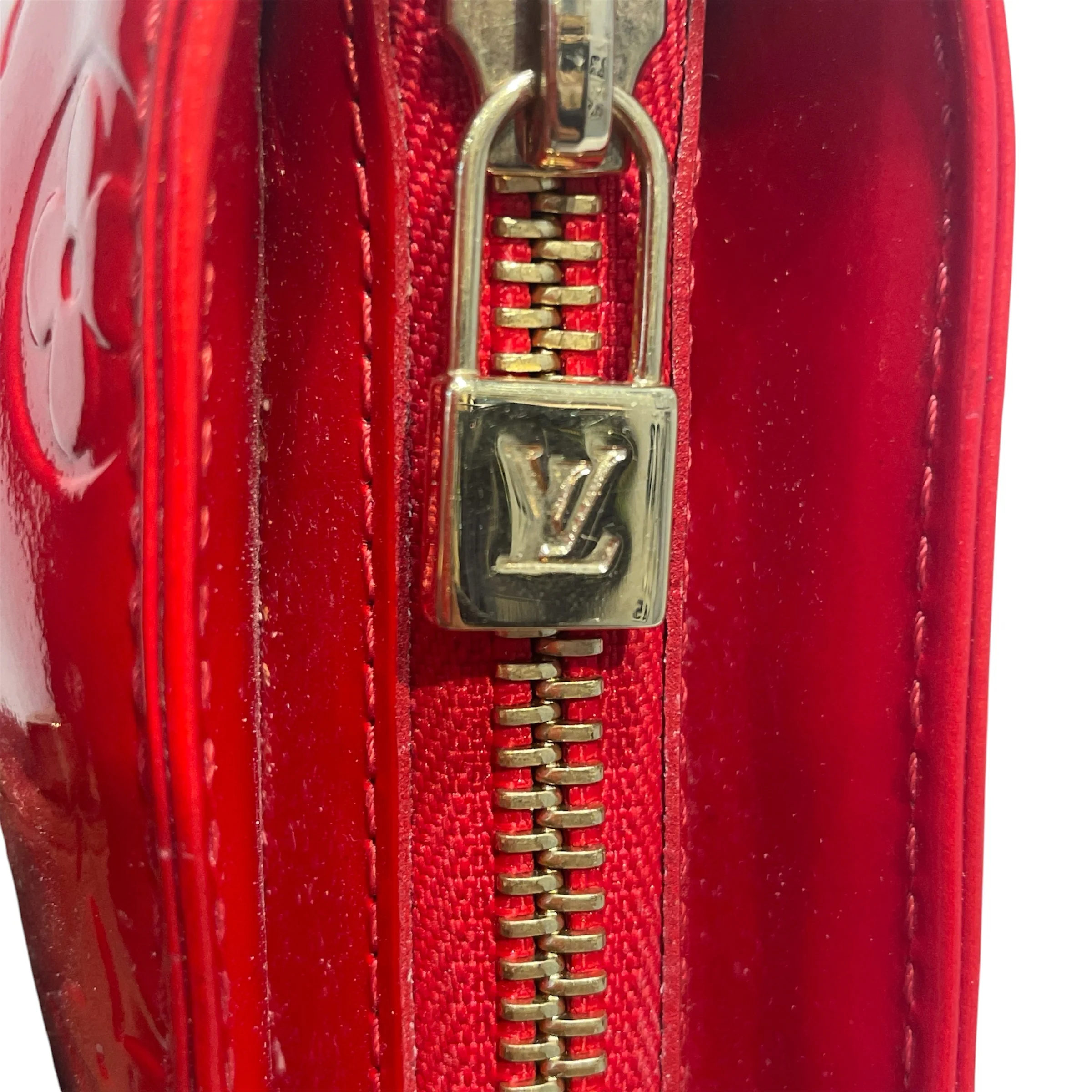 LOUIS VUITTON/Tote Bag/Monogram/Leather/RED/Vernis Tote BAg