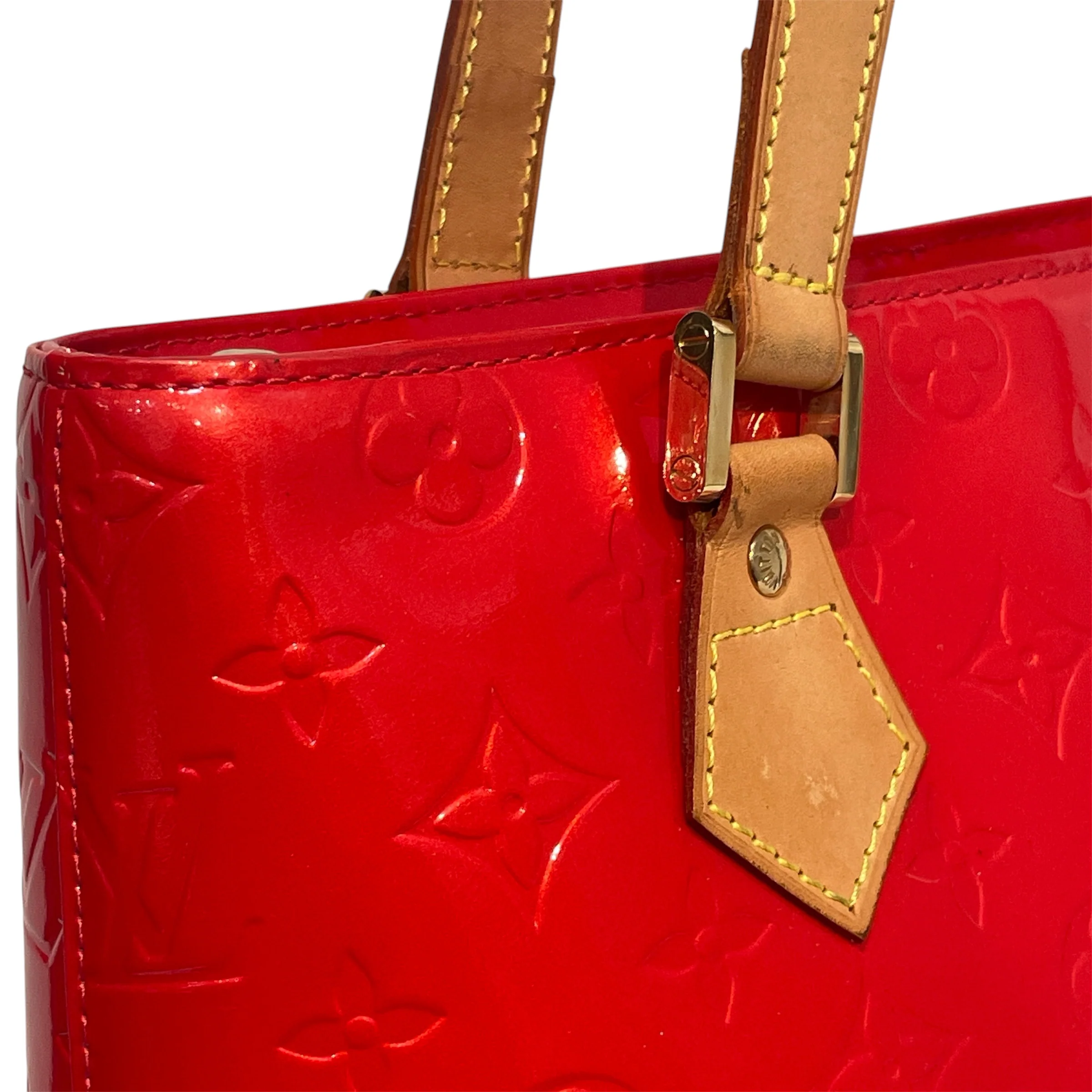 LOUIS VUITTON/Tote Bag/Monogram/Leather/RED/Vernis Tote BAg