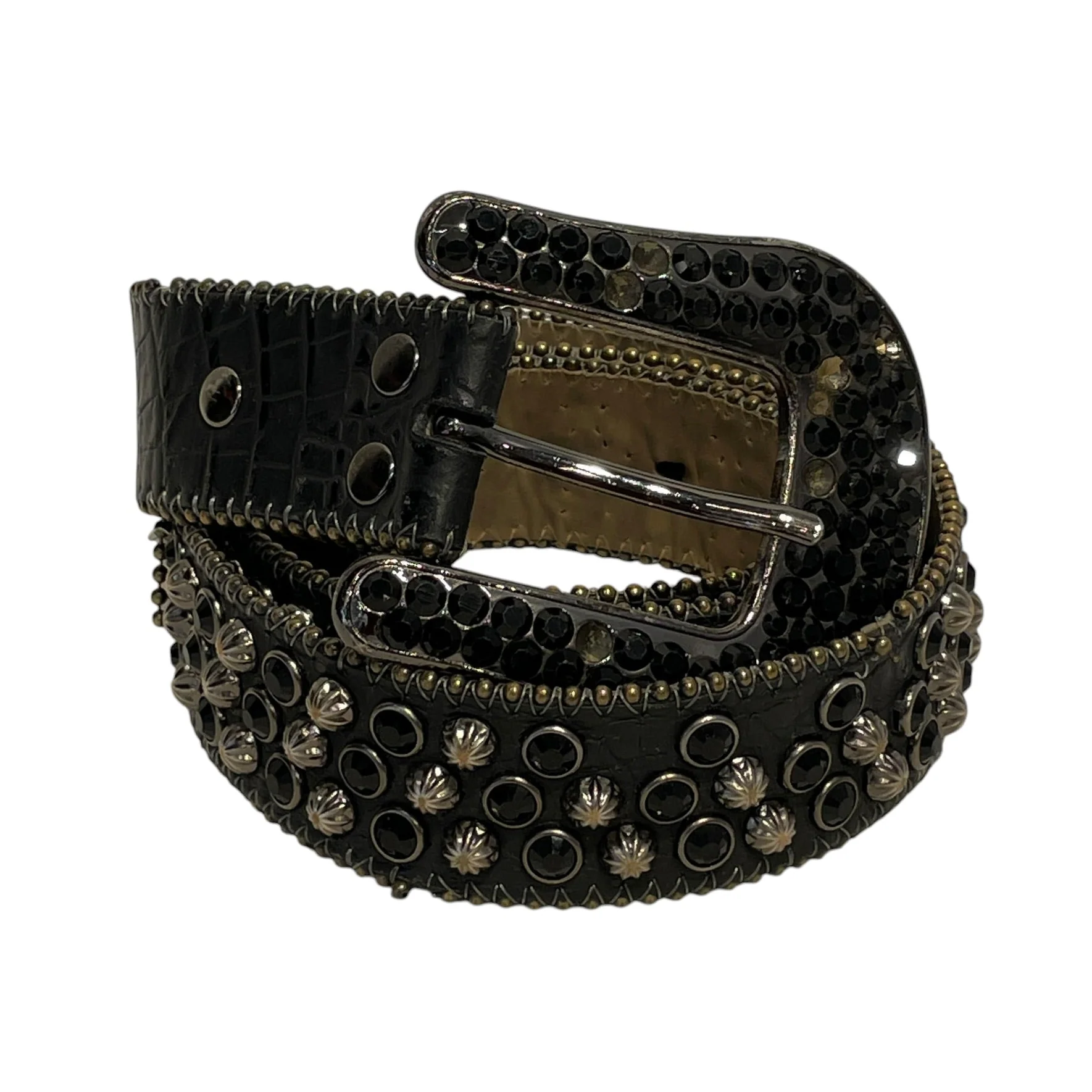 B.B SIMMONS/Belt/Leather/BLK/BLK/GRY