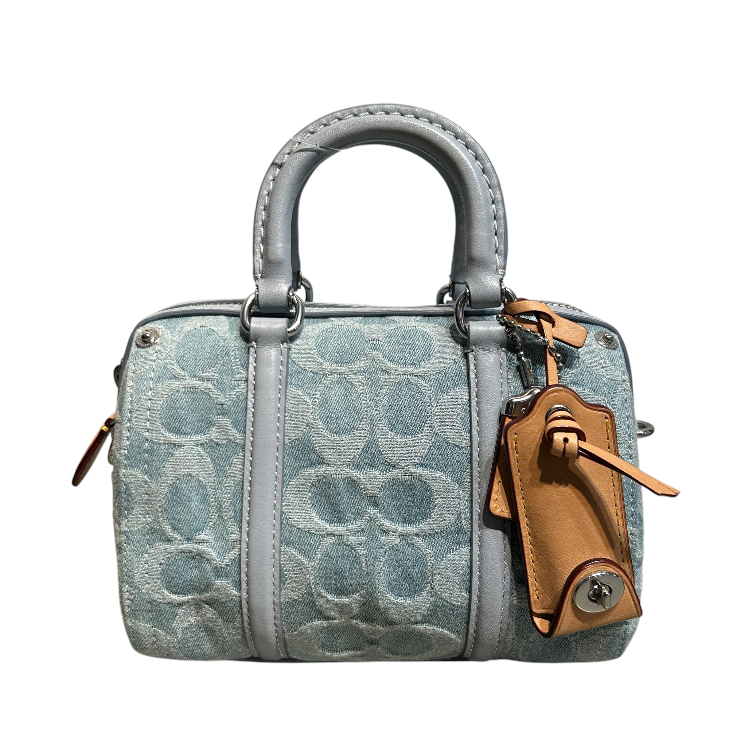 COACH/Bag/Monogram/BLU/Denim Ruby Satchel