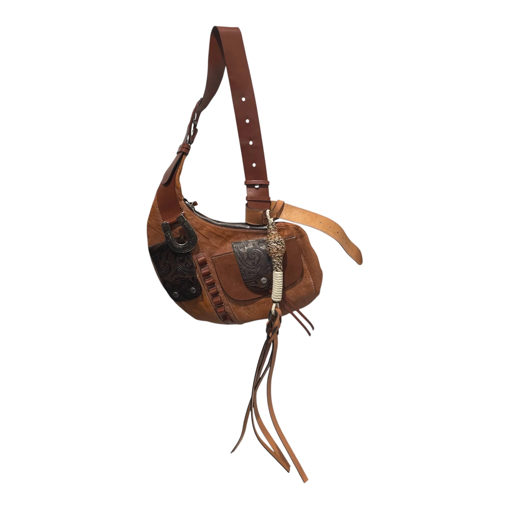 ETRO/Bag/Paisley/Leather/BRW/cowboy silver horseshoe whip