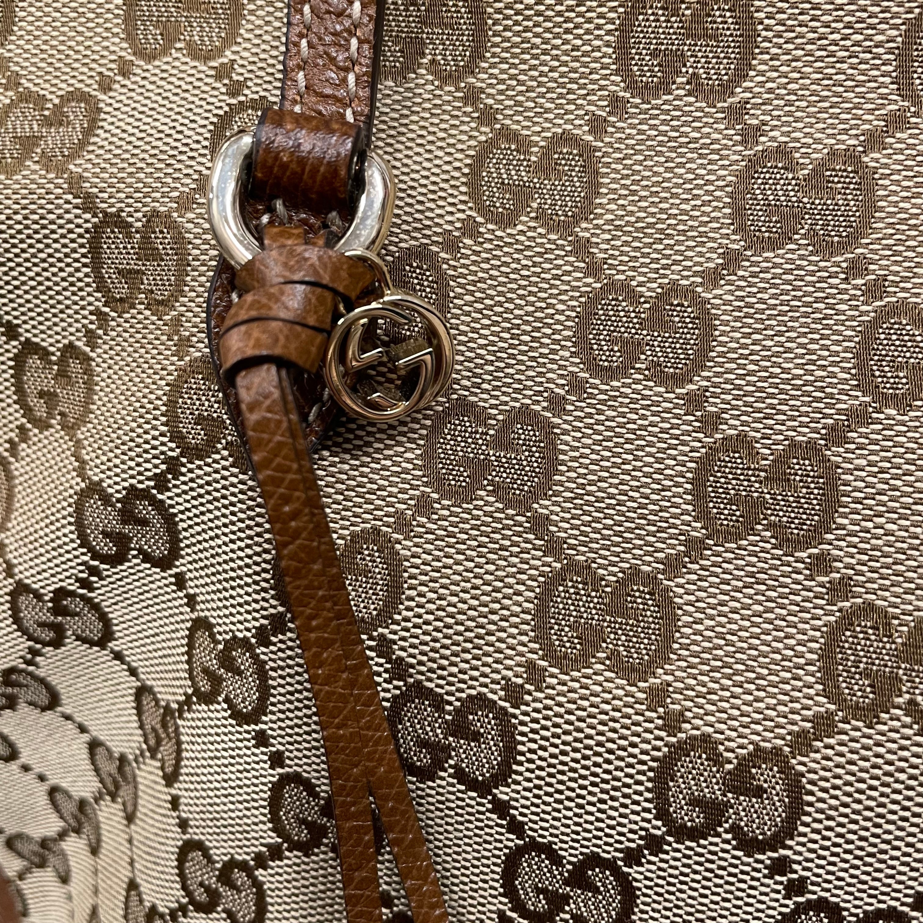 GUCCI/Tote Bag/Leather/BRW/MONOGRM CALFSKIN
