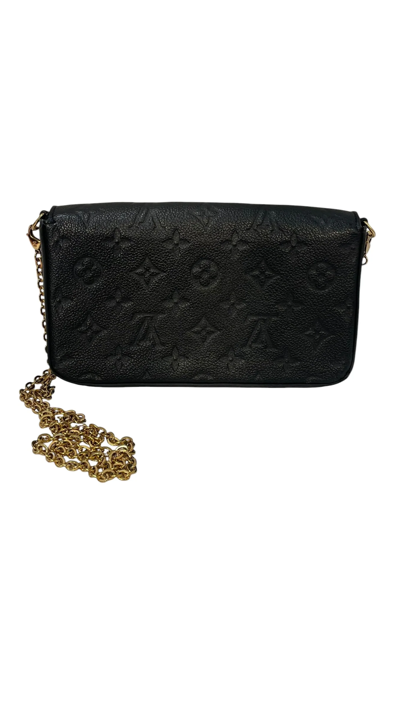 LOUIS VUITTON/Cross Body Bag/Monogram/Leather/BLK/Empreinte Felicie