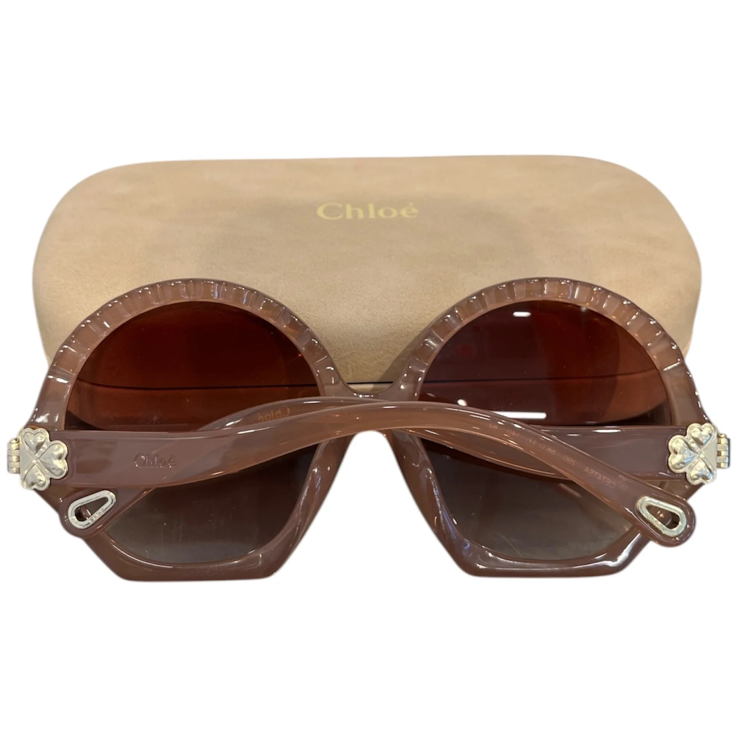 Chloe/Sunglasses/Plastic/PNK/round flower sunglasses
