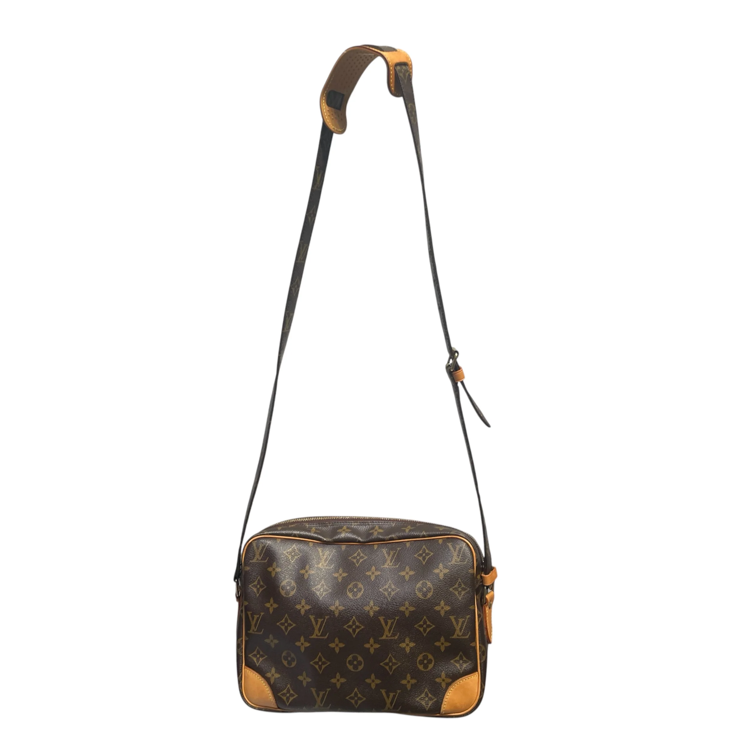 LOUIS VUITTON/Cross Body Bag/Monogram/Leather/BRW/mini 2 zip sidebag