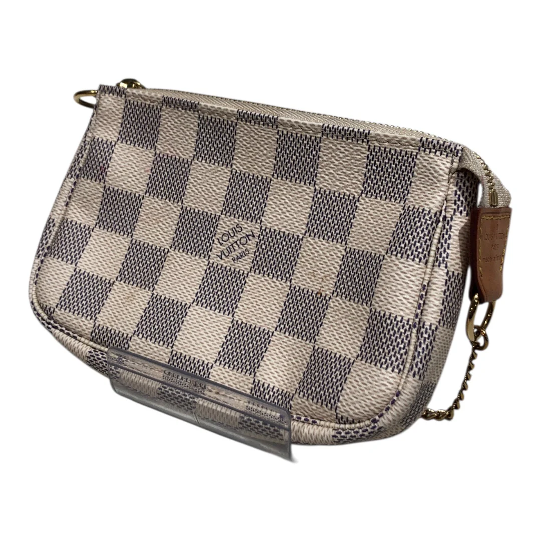 LOUIS VUITTON/Bag/Plaid/Leather/CRM/POCHETTE DAMIER AZUR