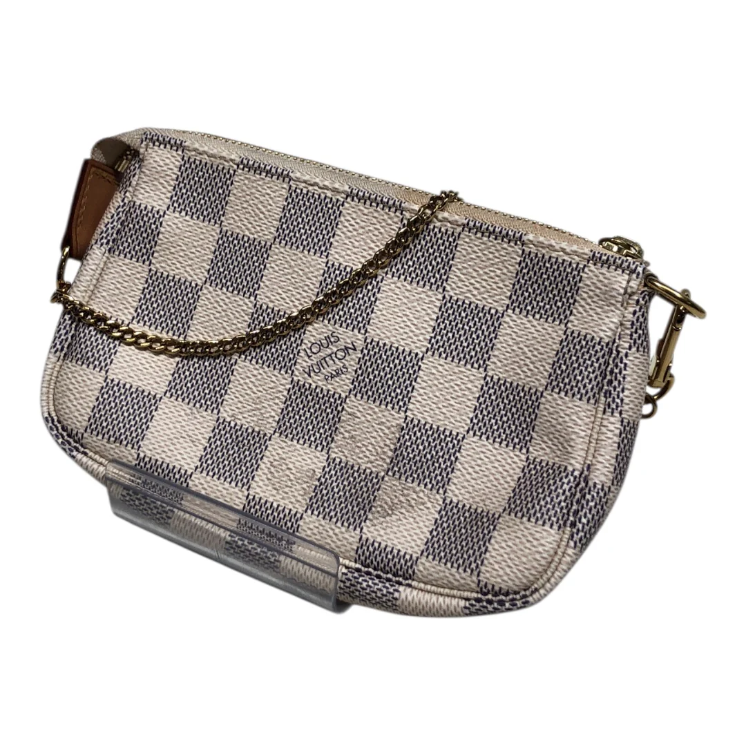 LOUIS VUITTON/Bag/Plaid/Leather/CRM/POCHETTE DAMIER AZUR