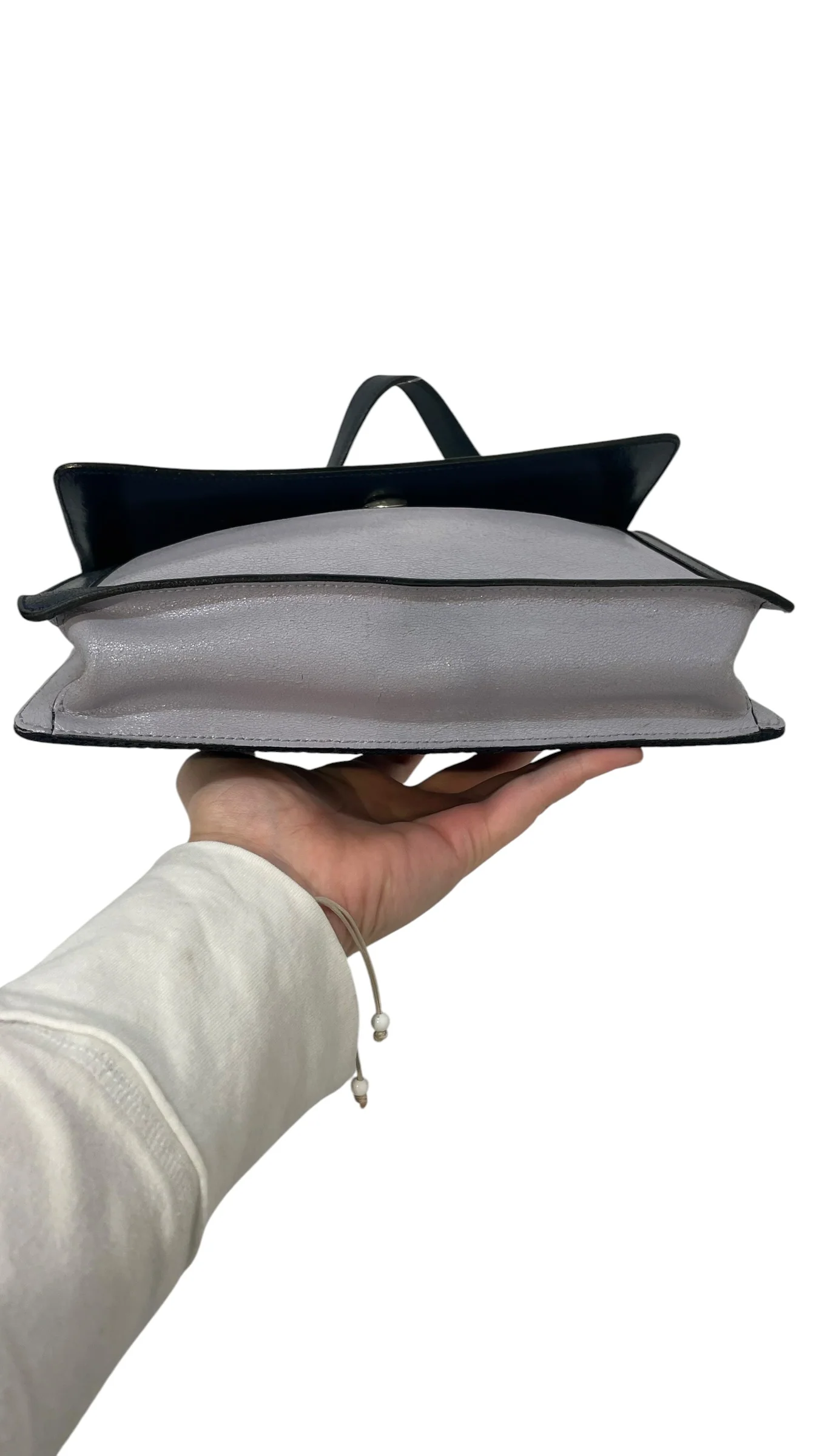 MIU MIU/Hand Bag/Leather/BLU/Messenger Removable Strap