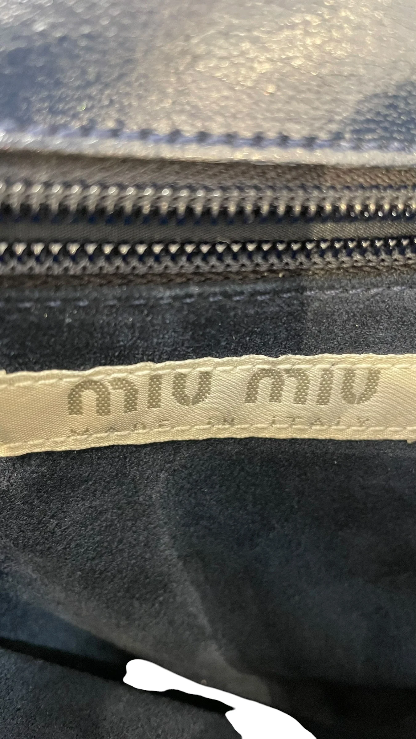 MIU MIU/Hand Bag/Leather/BLU/Messenger Removable Strap