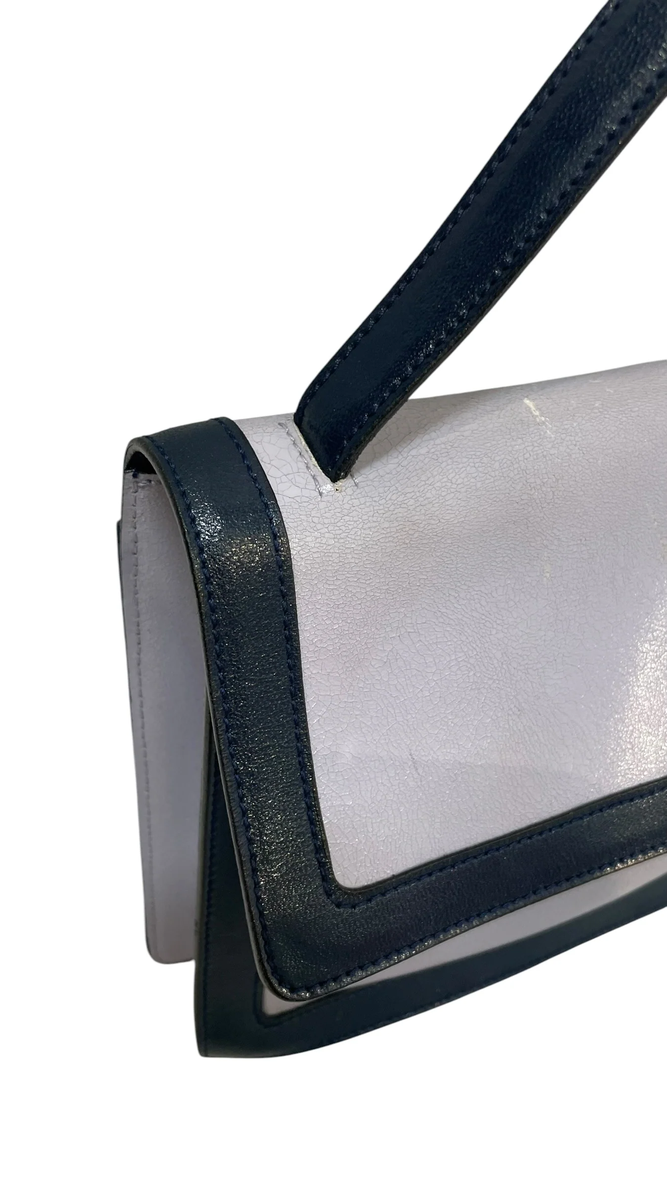 MIU MIU/Hand Bag/Leather/BLU/Messenger Removable Strap